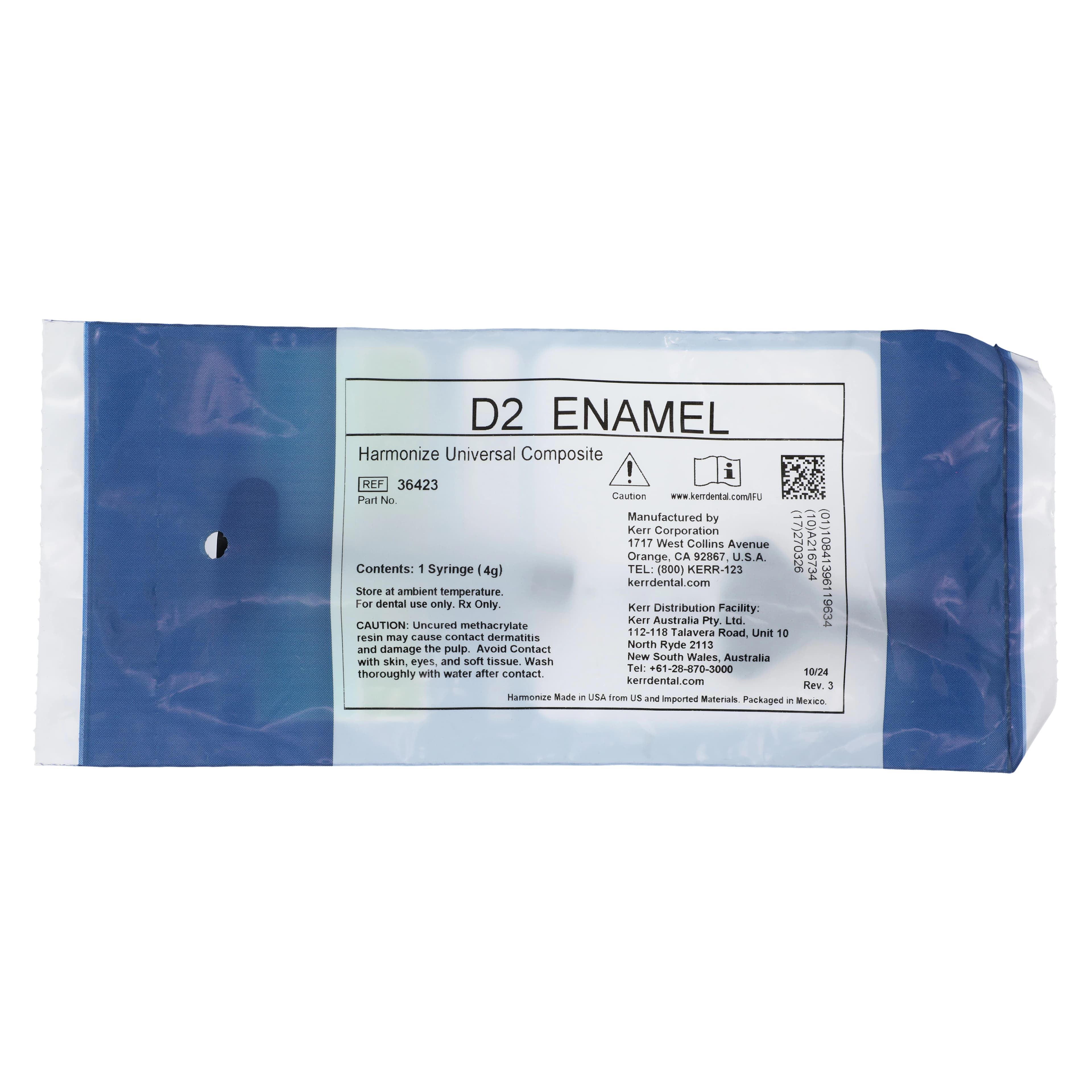 Harmonize Nanohybrid Universal Composite, Syringe, 4 g, D2 Enamel, 1/Pk, 36423 thumbnail 6