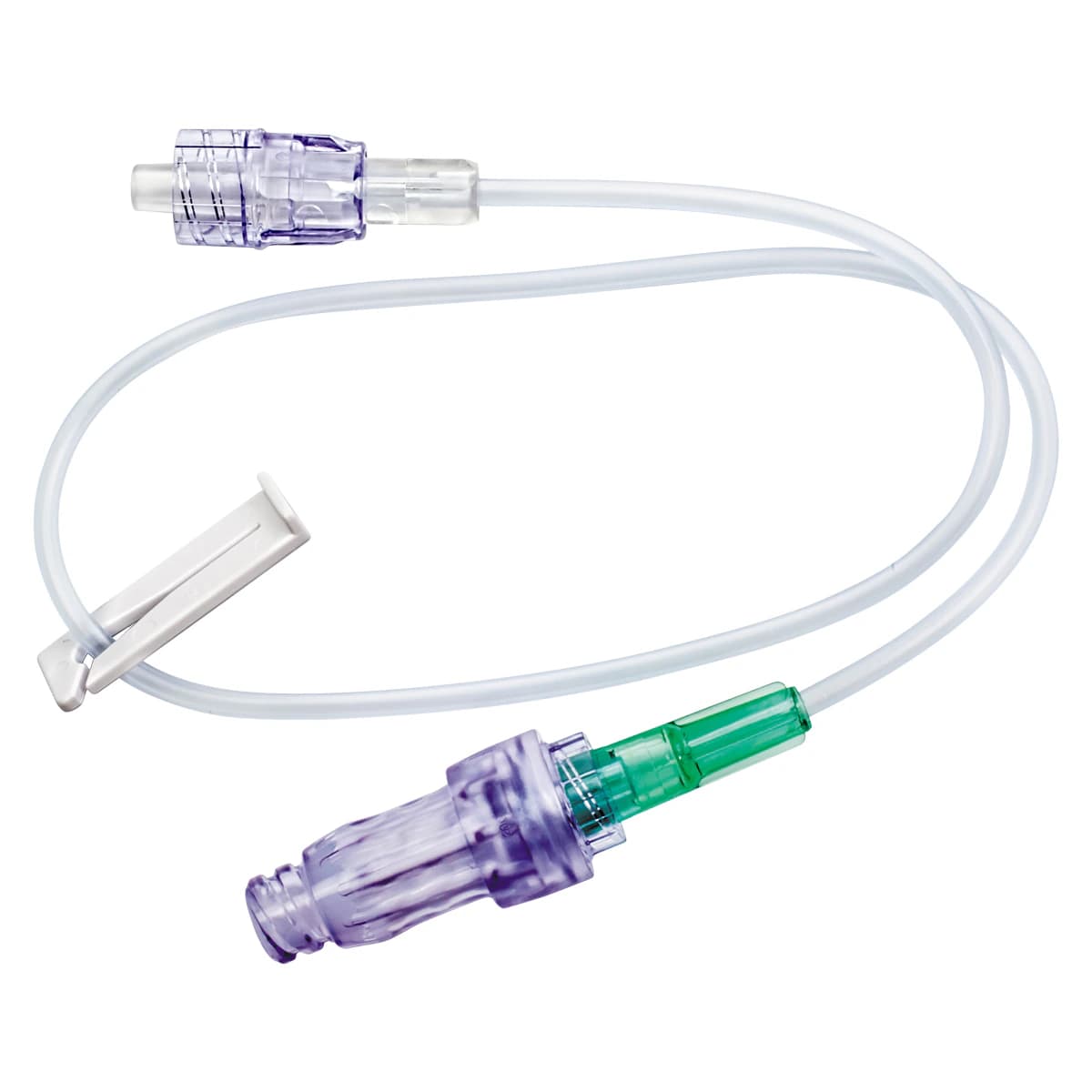 B. Braun CareSite Small Bore Extension Set, Needleless, 14" SPIN-LOCK Male Luer Lock, Removable Side Clamp, 0.7mL Priming Volume, 100/Case thumbnail 2