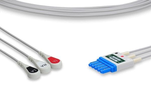 Criticare Systems Snap Leadwire, Adult, Refurbished, for ECG 3-Lead, Each - Sensor ECG Finger Adult - Image 1