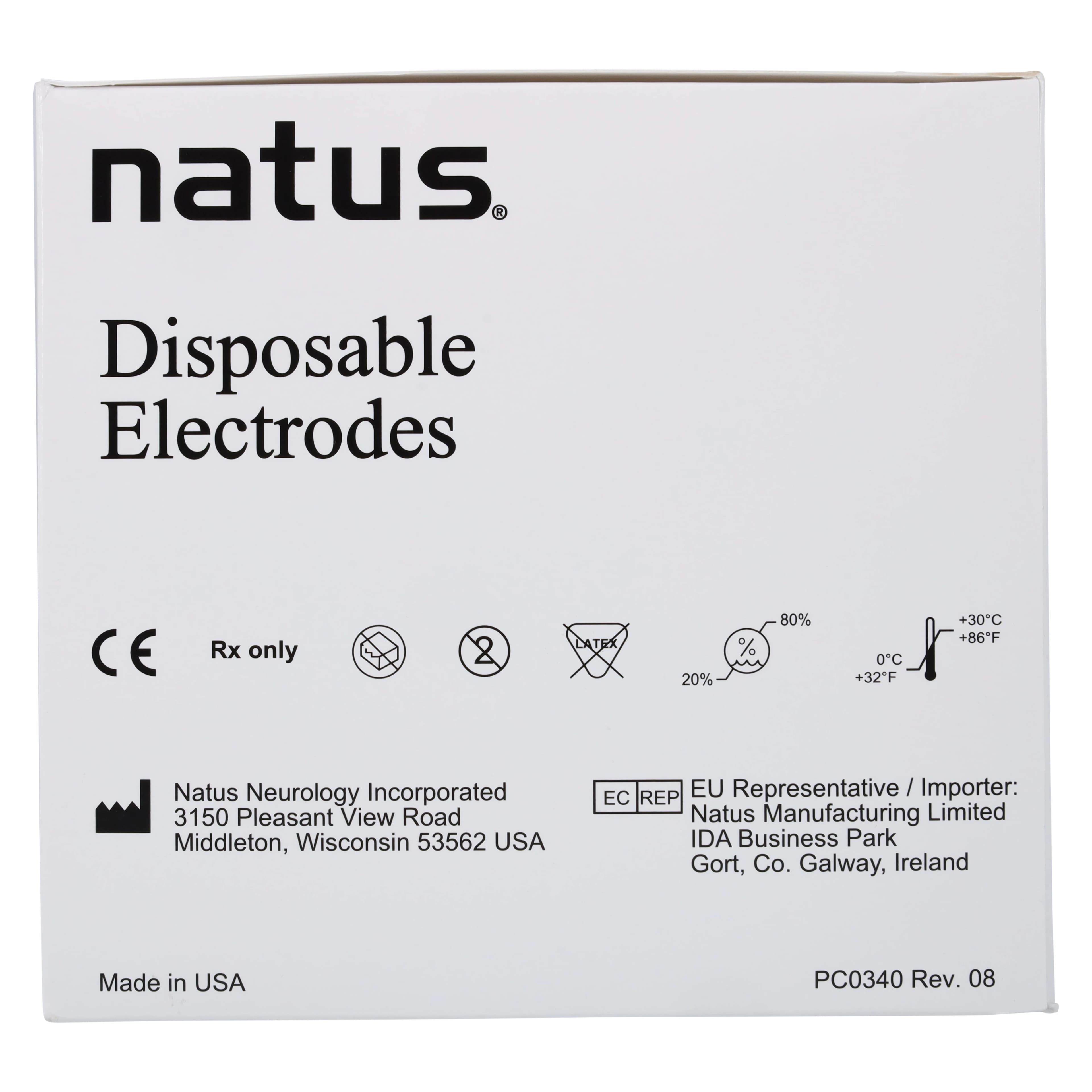 Natus Disposable Disc EMG Electrodes, 2x2 cm, 24/Package thumbnail 2