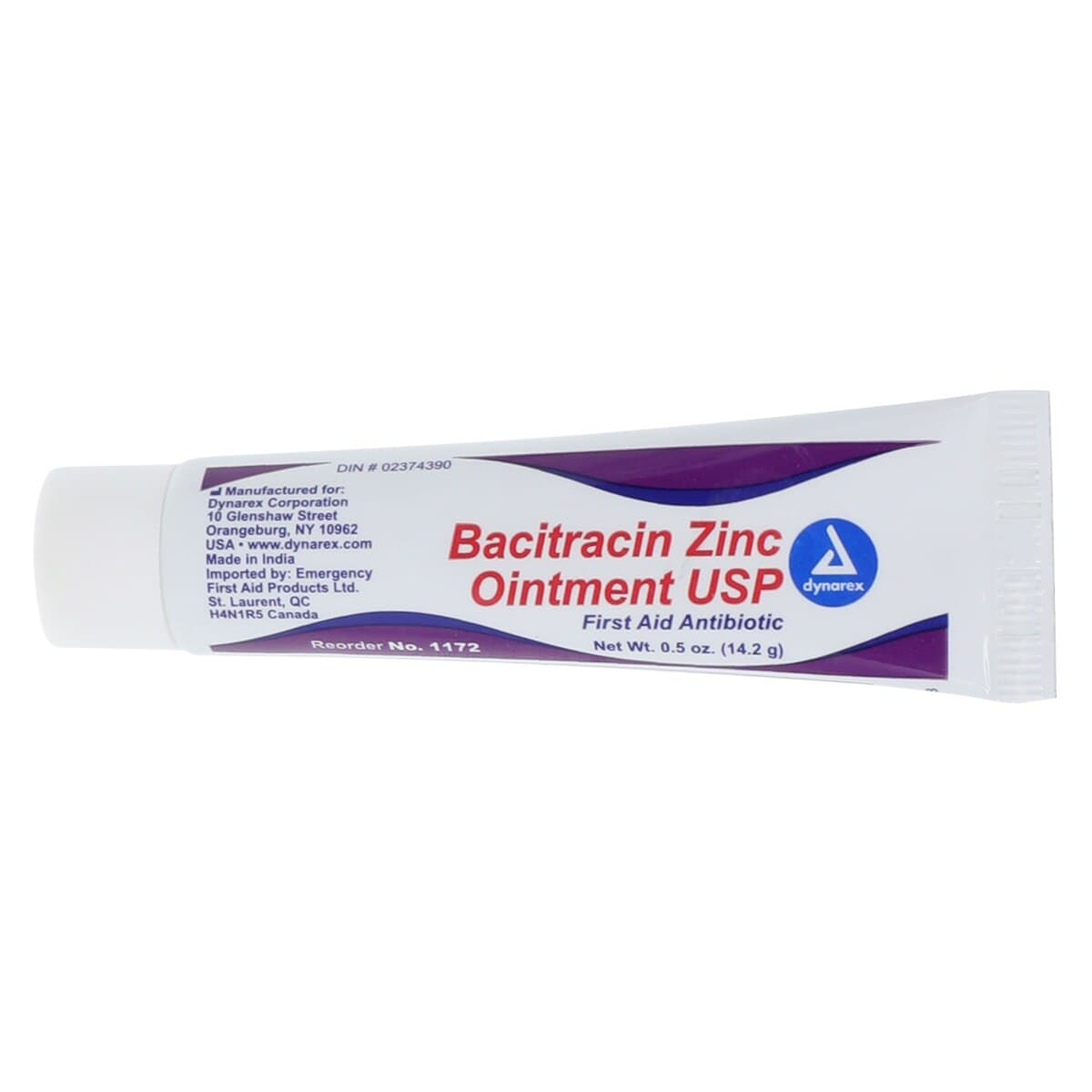 Dynarex Bacitracin Zinc Topical Ointment, 500 units/g, 0.5 oz Tube thumbnail 3
