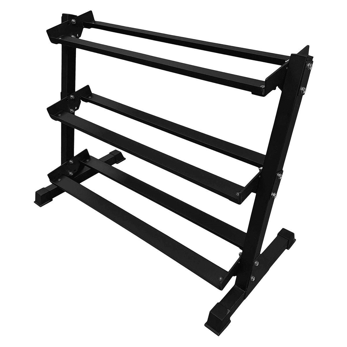 First Place Economy 2-Tier Dumbbell Storage Rack, 12-Gauge Steel, Black - Rack Dumbbell 2-Tier Economy - Image 1