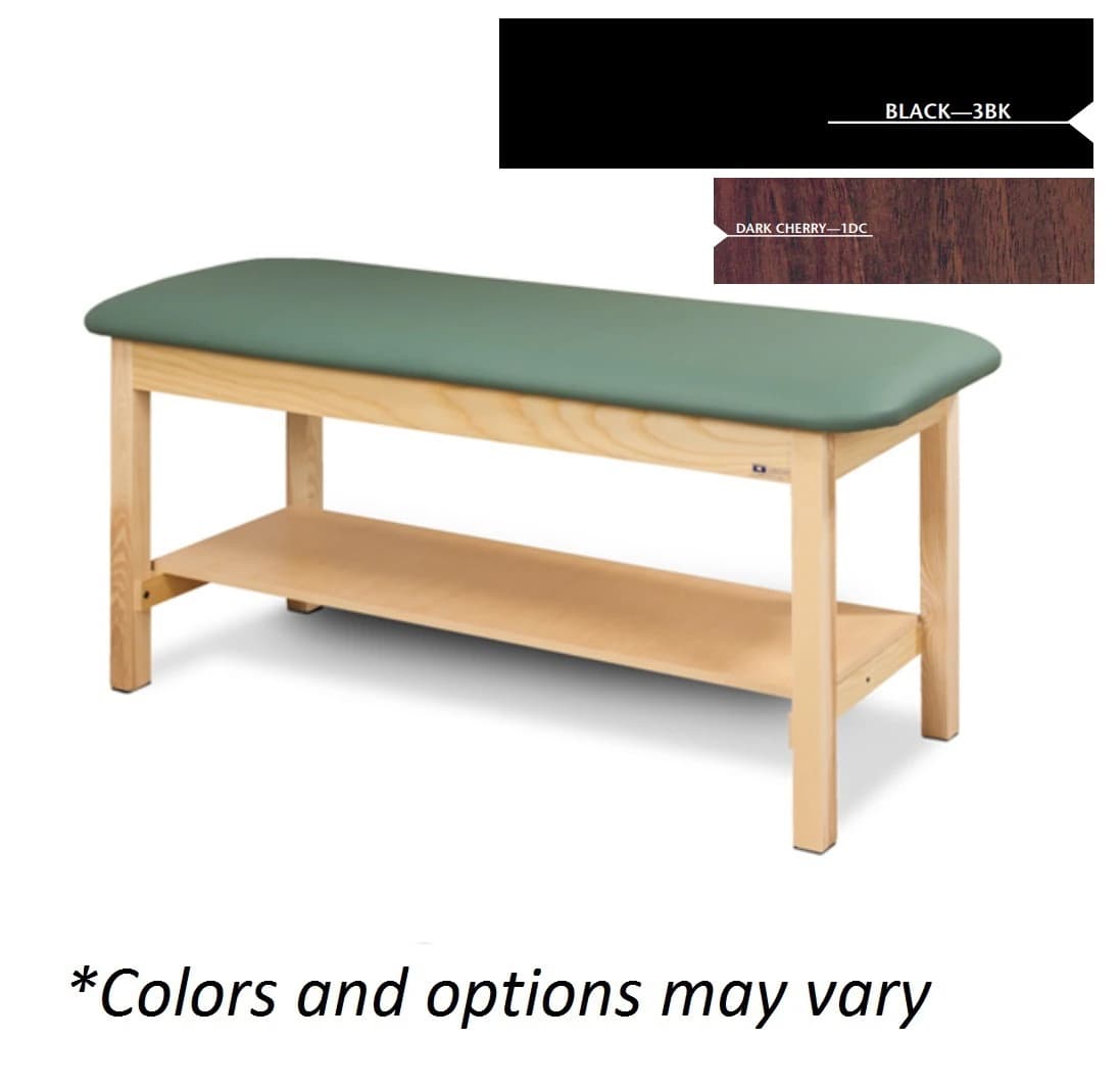 Clinton Industries Classic Series Straight Line Treatment Table, Flat Top with Shelf, 72" - Table Tx Flat w/Shelf 72" - Image 1