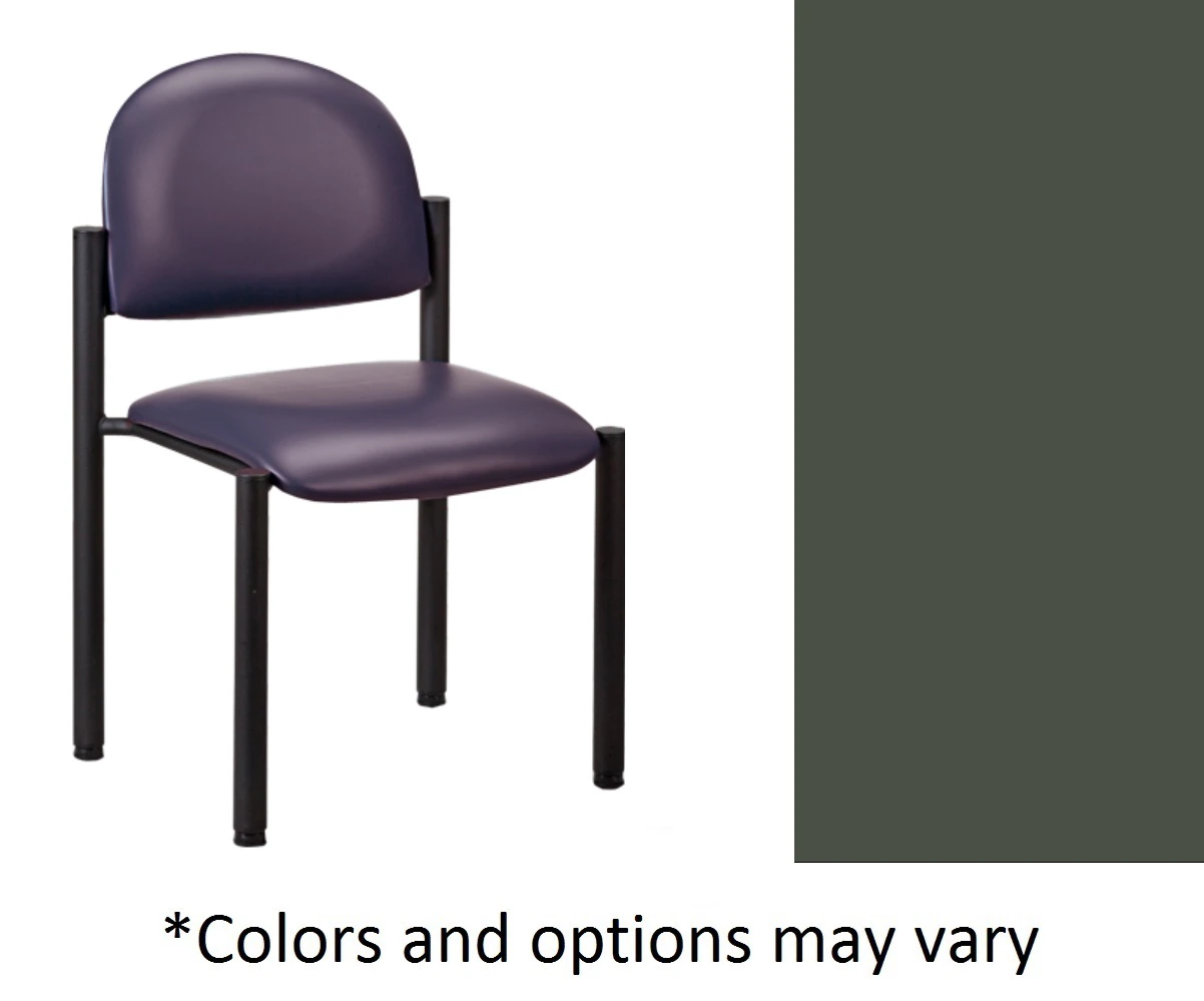 Clinton Industries Chair Side Chair without Arms, Gunmetal Powder Coated, 300 lb Capacity - Chair Side w/o Arms - Image 1