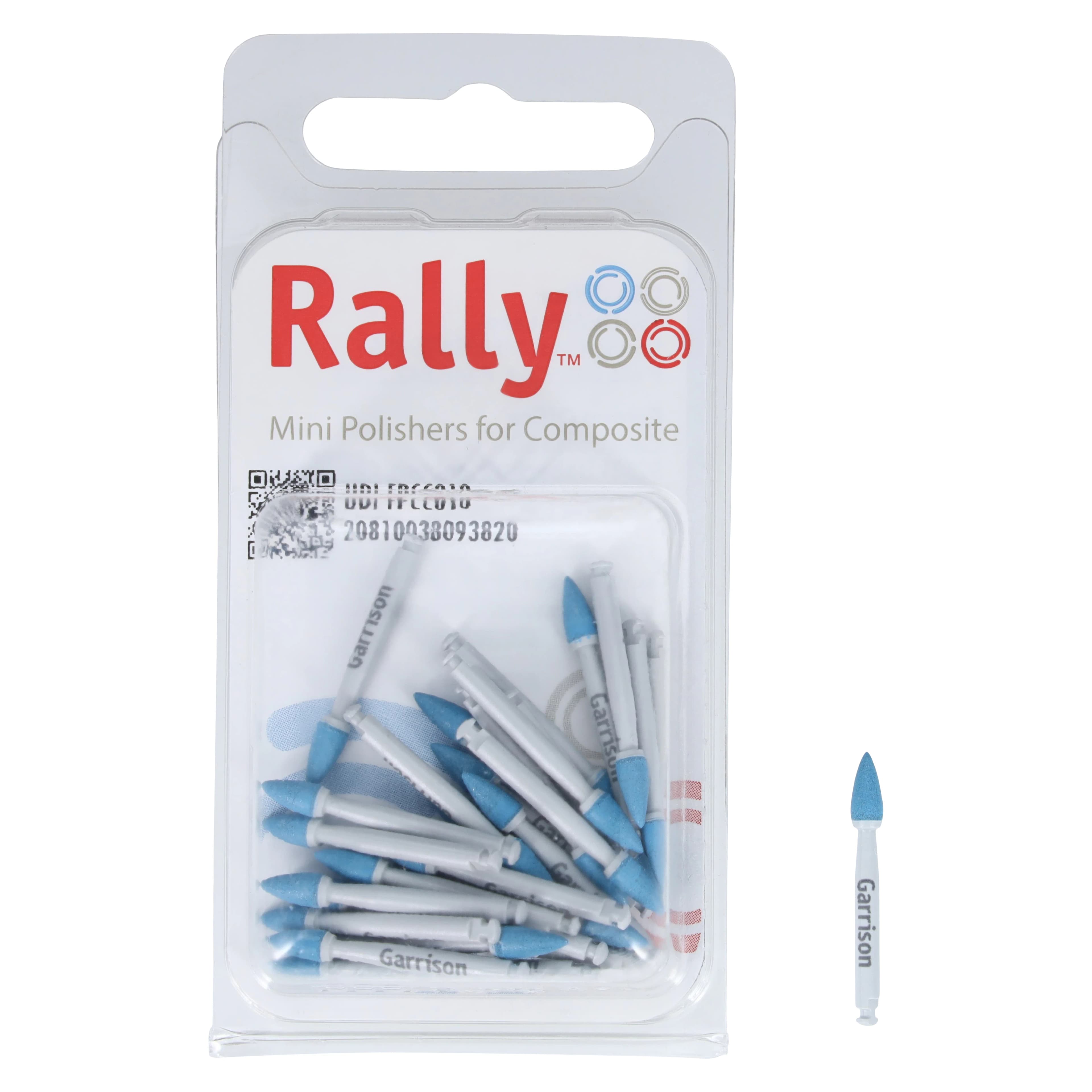 Rally Composite Mini-Polishers, Point, Blue, Coarse Grit, 30/Pk - Rally Composite Mini-Polishers Point Blue Coarse 30/Pk - Image 1
