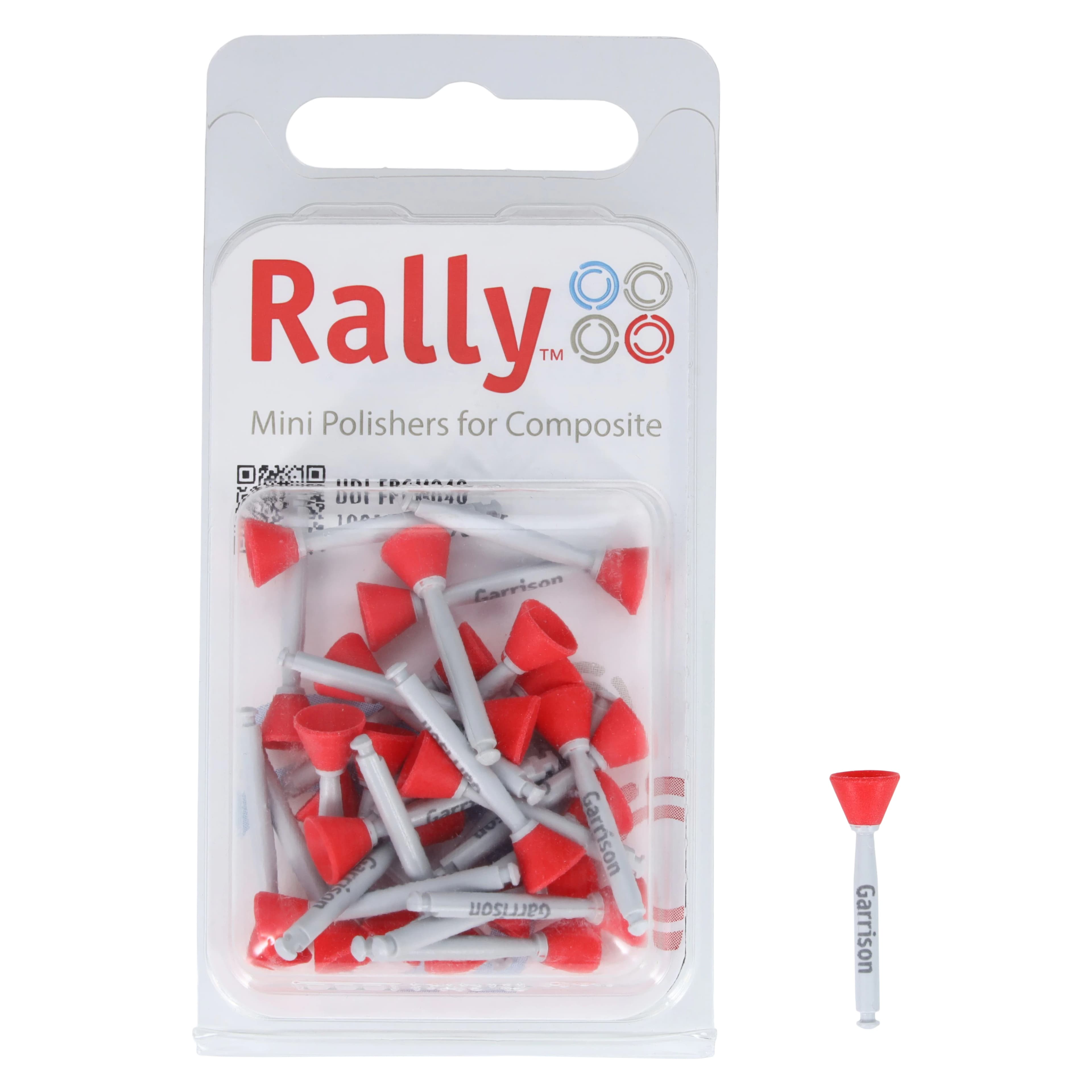 Rally Mini Composite Polishers, Cup, 6.5 mm, Medium, Red, 30/Pk, FPCM040 - Rally Mini Composite Polishers, Cup, 6.5 mm, Medium, Red, 30/Pk, FPCM040 - Image 1