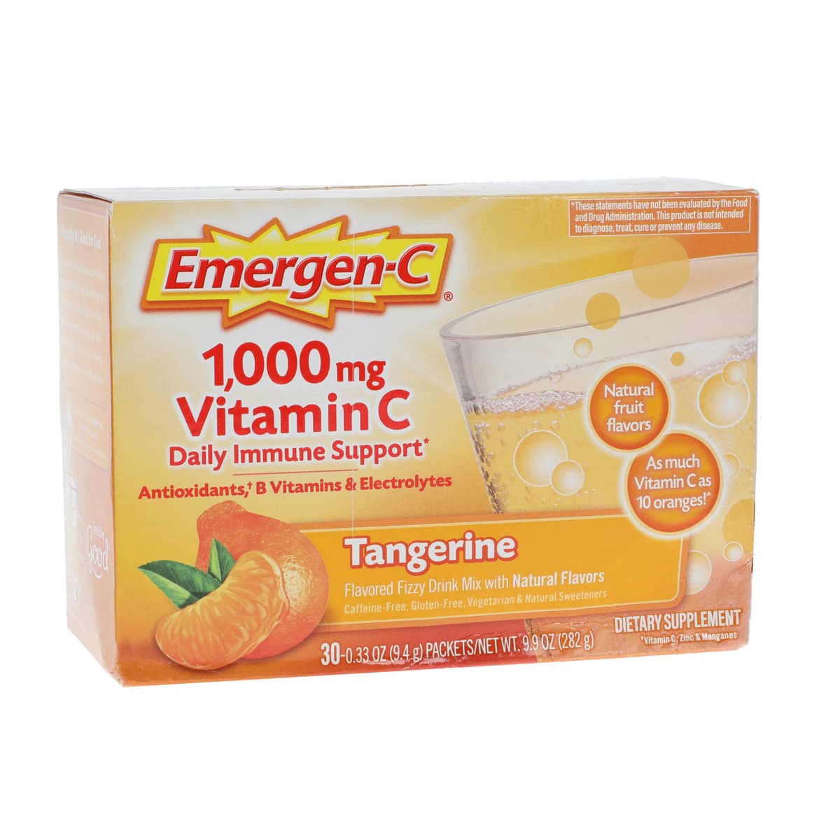 Emergen-C Super Orange Powder, Tangerine Flavor, 30 Packets/Box - Emergen-C Mix Pkt Tanger NR - Image 1