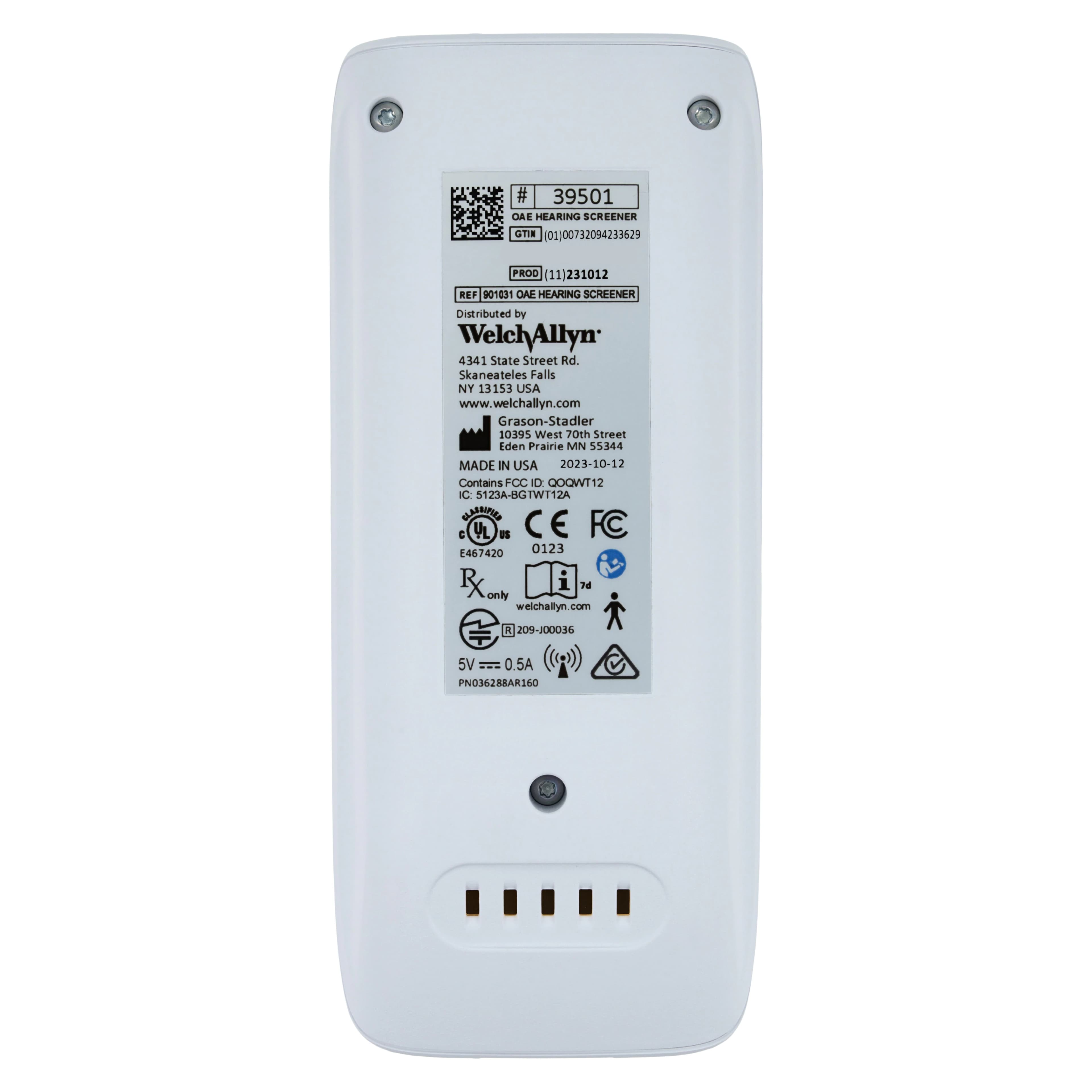 Welch Allyn OAE Hearing Screener, 2/3/4/5 kHz, Battery Operated thumbnail 4
