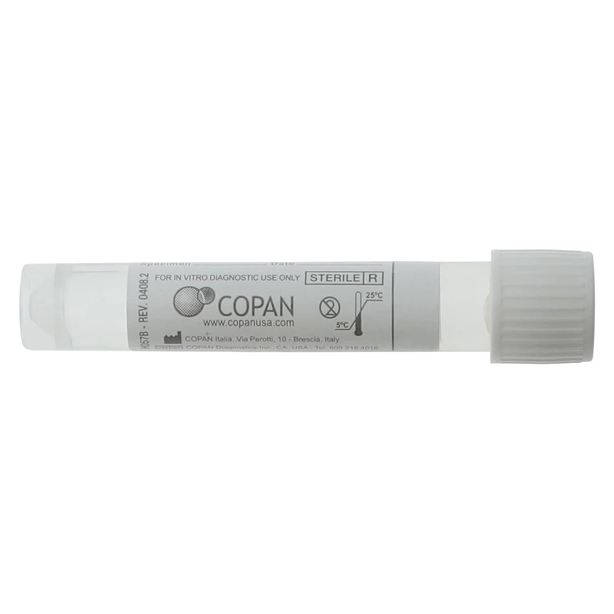 Copan eSwab Nylon Flocked Swab, Regular, Sterile, 80mm Breakpoint, White, with 1 mL Liquid Amies Medium, 50/Package thumbnail 3