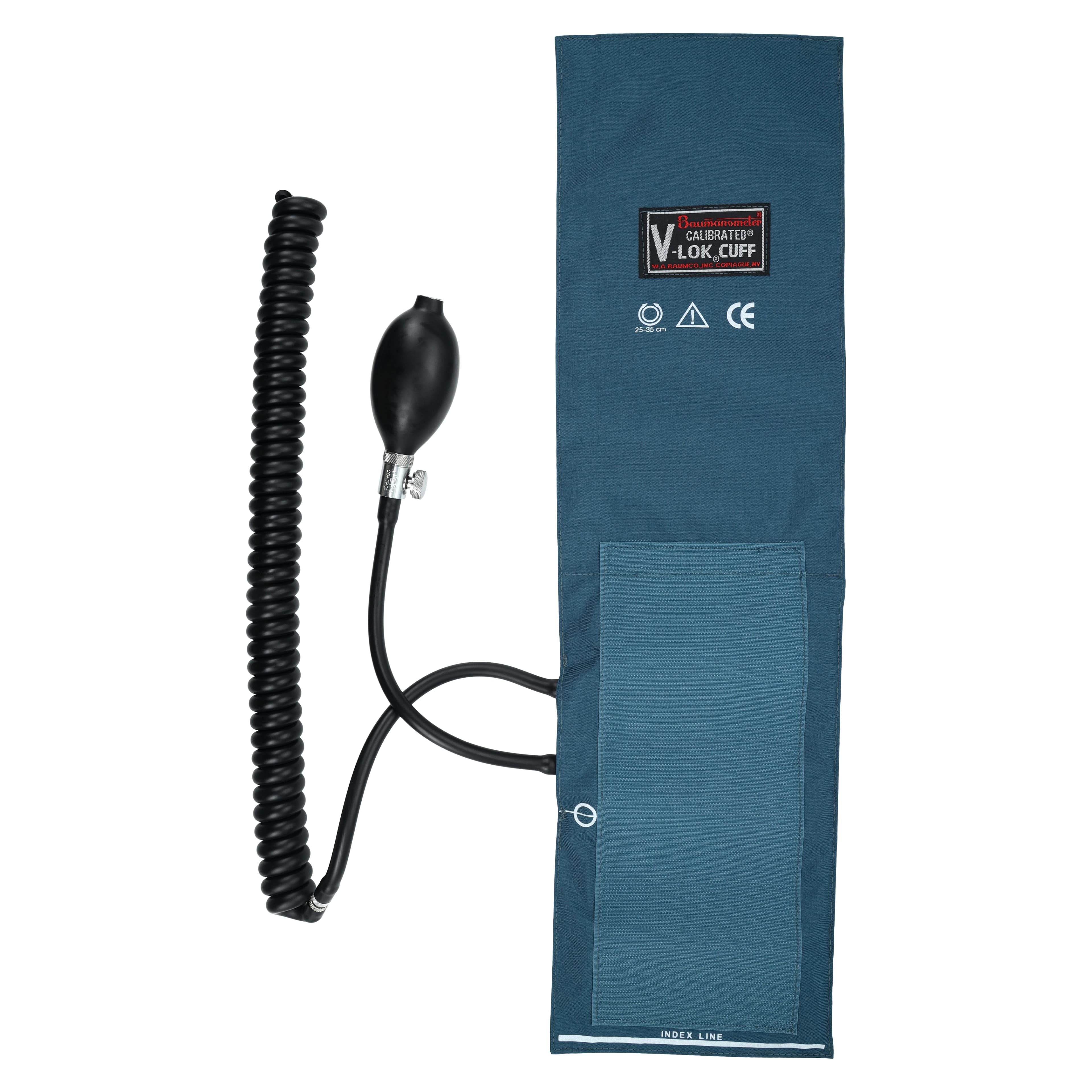 W.A. Baum Calibrated V-Lok Aneroid Sphygmomanometer, Wall Mount, Adult, Neutral White Latex Arm, High Contrast Dial thumbnail 3