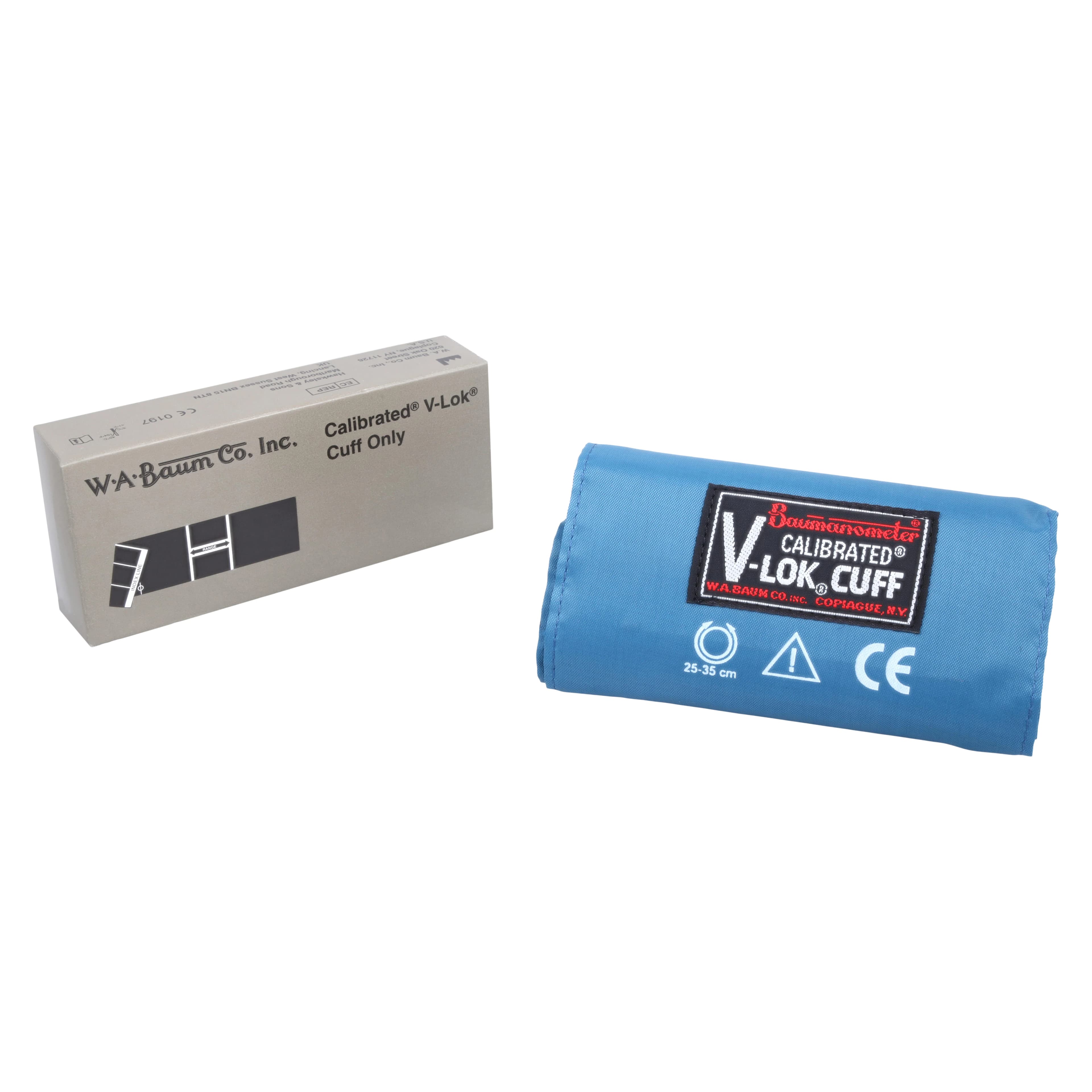 W A Baum Baumomanometer Calibrated V-Lok Blood Pressure Cuff, Green Latex, For Aneroid thumbnail 2