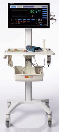 Schiller VSM DS20 Vital Signs Monitor, 3-Lead ECG, Resp, SpO2, NIBP - VSM DS20 3Ld Resp Ox BP - Image 1