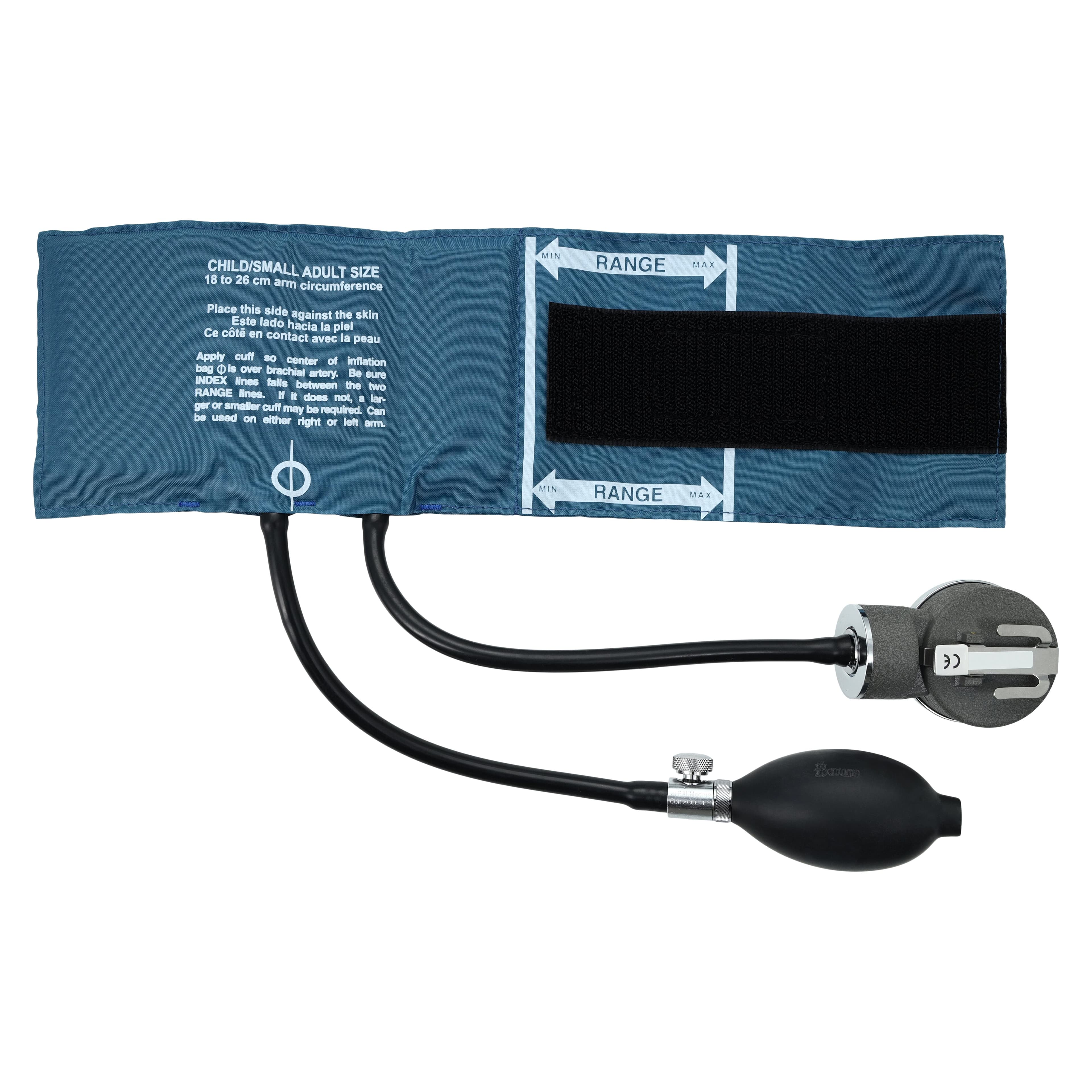W A Baum Calibrated V-Lok Aneroid Sphygmomanometer, Size 10, Medium, Blue, Latex Arm Cuff, Dial Display thumbnail 4