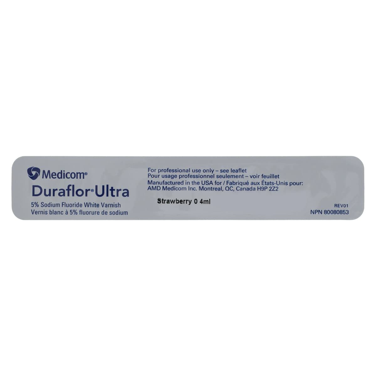 Duraflor Ultra 5% Sodium Fluoride White Varnish, Strawberry, 0.4 mL Unit Dose, 30/Box, 1016-ST30 thumbnail 2