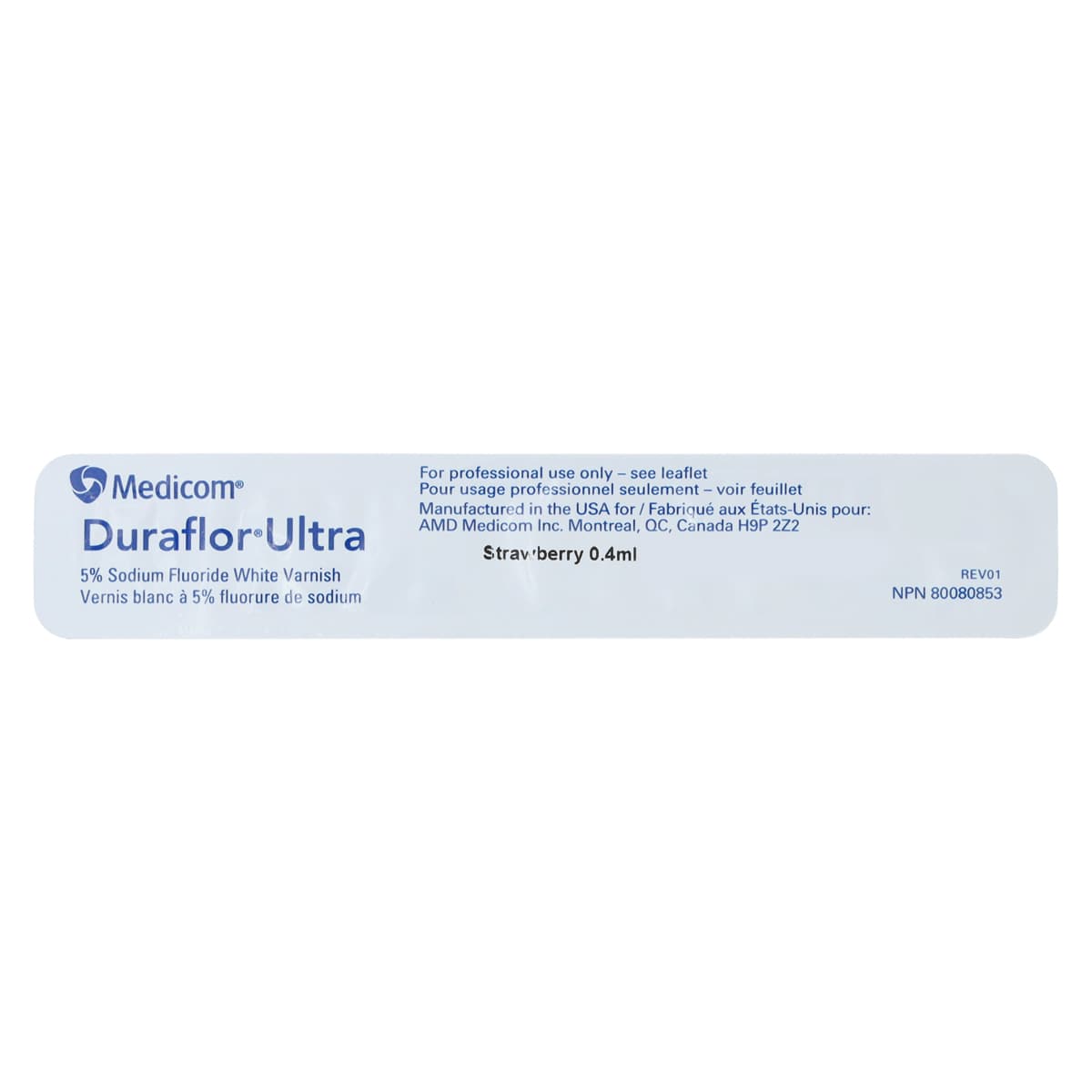 Duraflor Ultra 5% Sodium Fluoride White Varnish, Strawberry, 0.4 mL Unit Dose, 200/Box, 1016-ST200 thumbnail 2
