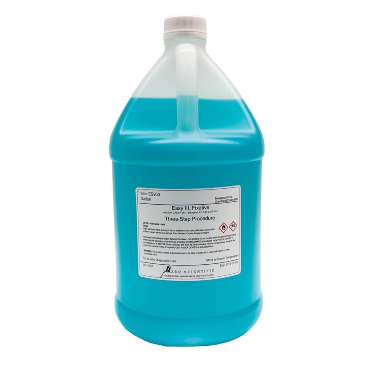 Azer Scientific Easy III Fixative, Blue Container, 1 Gallon, 4/Case thumbnail 2