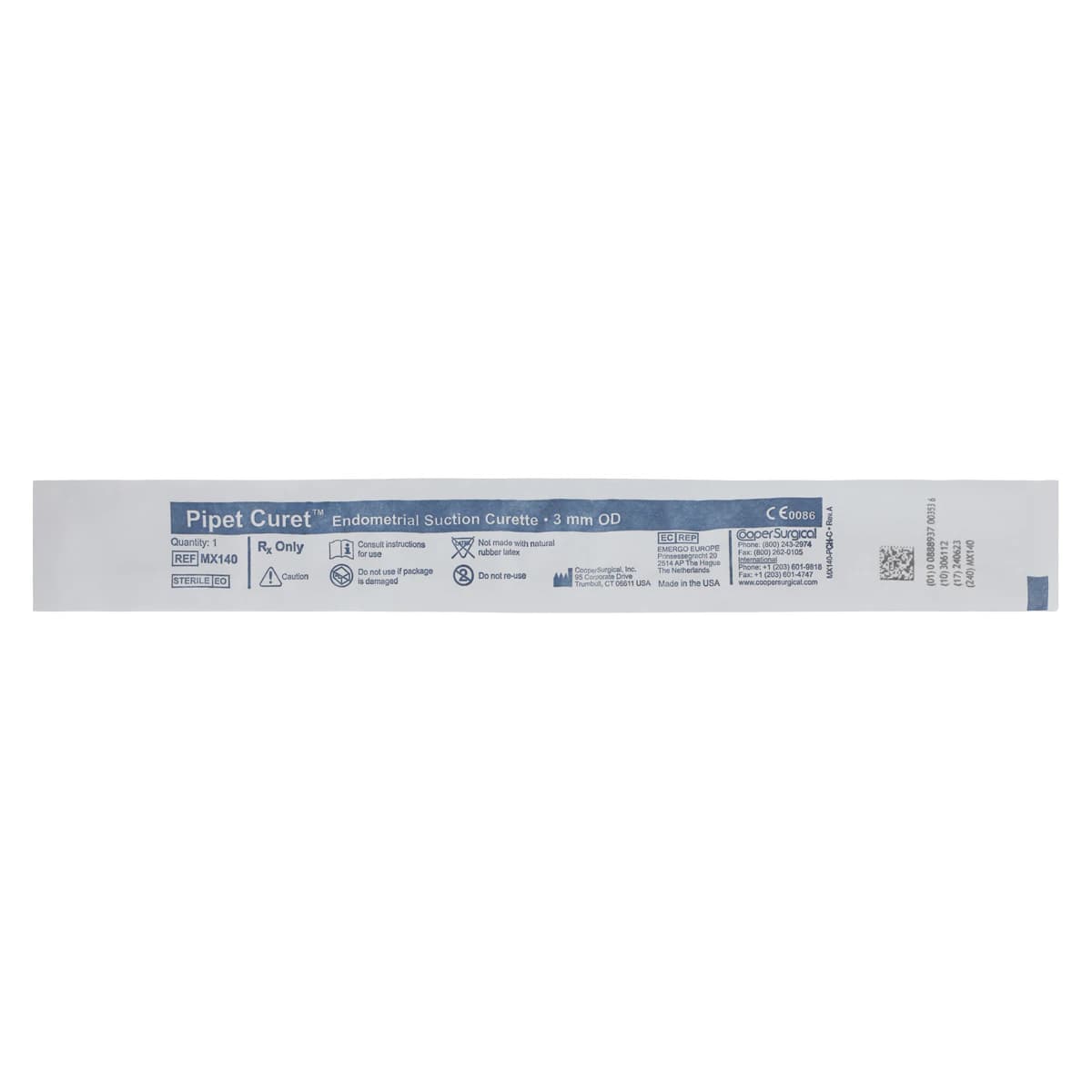 Cooper Surgical Endometrial Pipette Curette, 3mm, Disposable, 50/Box thumbnail 2