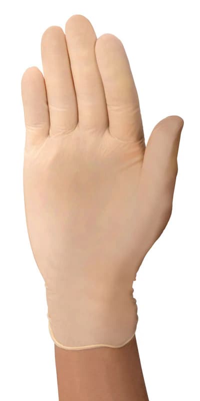 PremierPro Vinyl Exam Gloves, Powder Free, Non-Sterile, Small, Beige, 1000/Case - MED PremierPro Glv PF Vnyl NS - Image 1