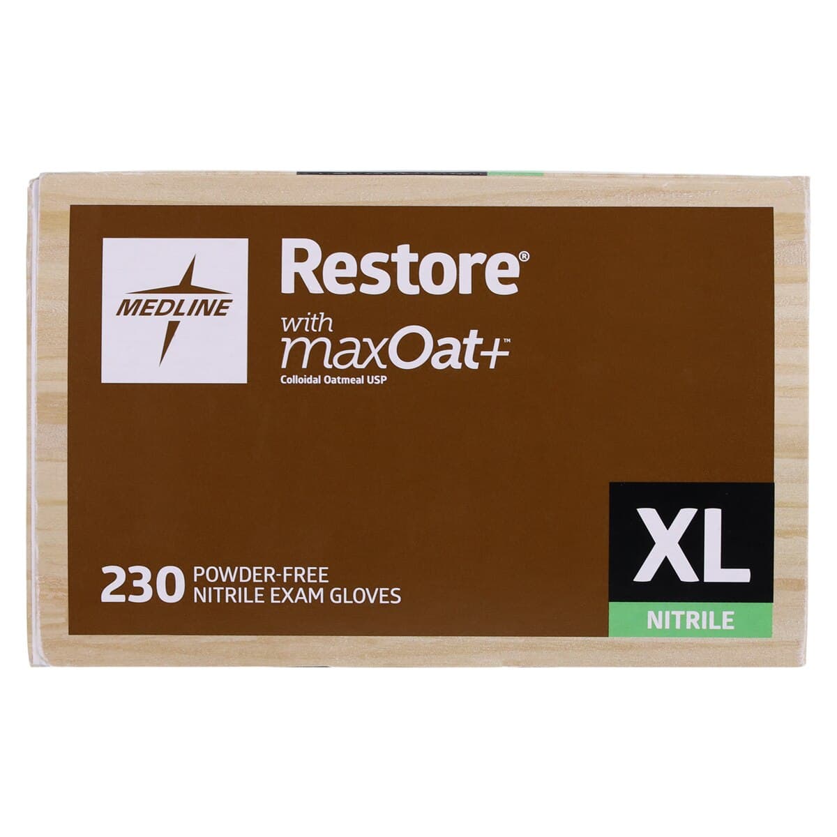 Medline Restore Nitrile Examination Gloves, X-Large, White, Non-Sterile, Powder-Free, Colloidal Oatmeal, 10/Box thumbnail 3