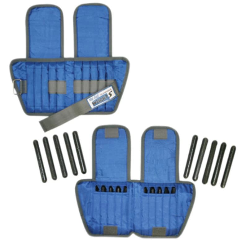 Fabrication Enterprises Adjustable Cuff Weight, 10 lb, Blue with Inserts - Weight Ankle Blue w/Inserts - Image 1