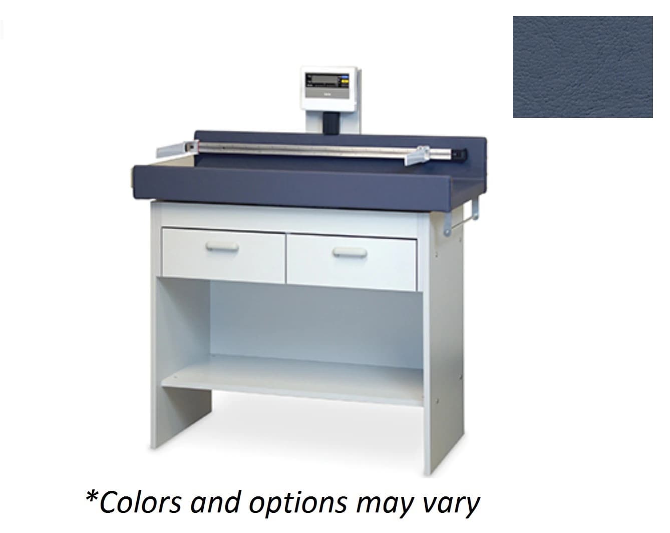 Restoramed Econo-Line Exam Table, Slate Blue, 43x24 in, 40 lb Capacity - Table Ped Econo Line 43x24 - Image 1