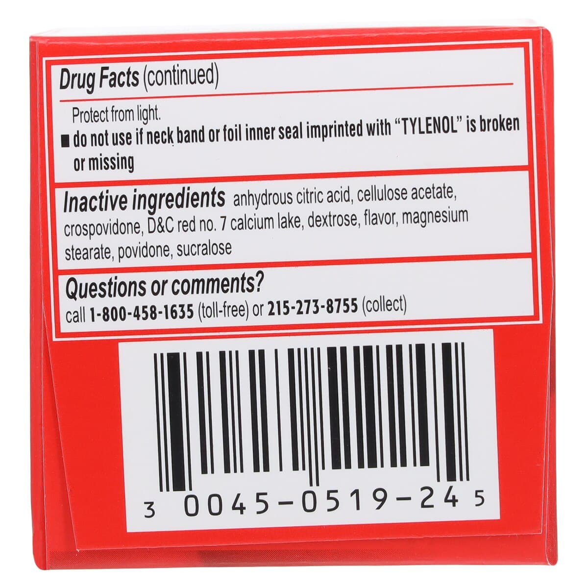Tylenol Children's Chewable Tablets, Bubble Gum Flavor, 24 Count Bottle thumbnail 5
