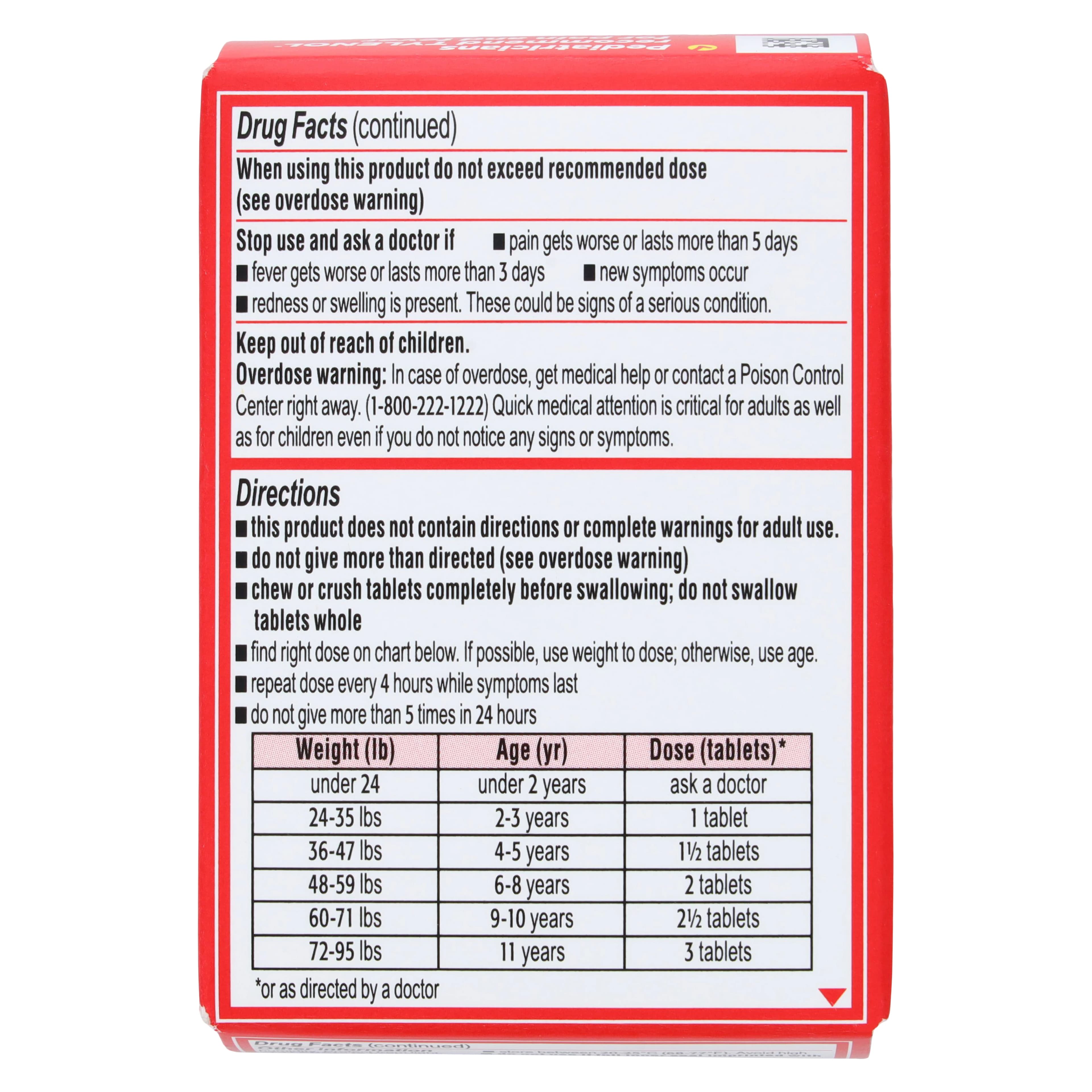 Tylenol Children's Chewable Tablets, Grape, 24 Count Bottle thumbnail 3