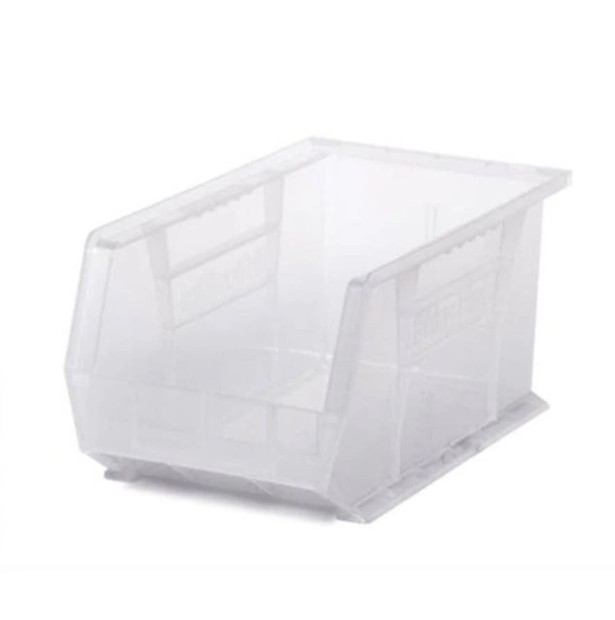 Marketlab Organizer Bin, Semi-Clear Heavy Duty Polymer with Label Slot, 8.25" x 14.75" x 7" - Bin Organizer 8.25"x14.75"x7" - Image 1