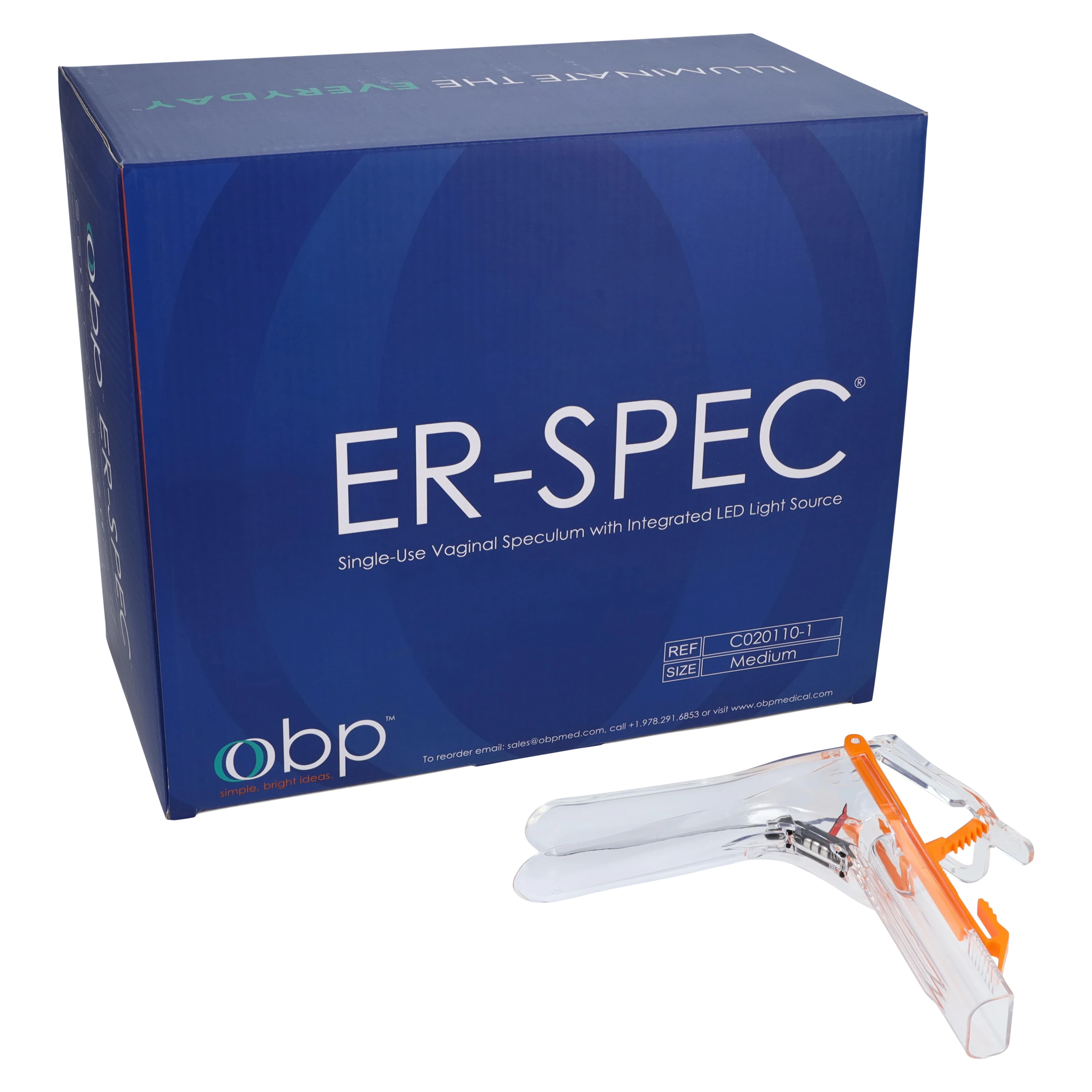 Cooper Surgical ER-SPEC Lighted Vaginal Speculum, 18/Box - Specula Vaginal ER-SPEC Lightd - Image 1