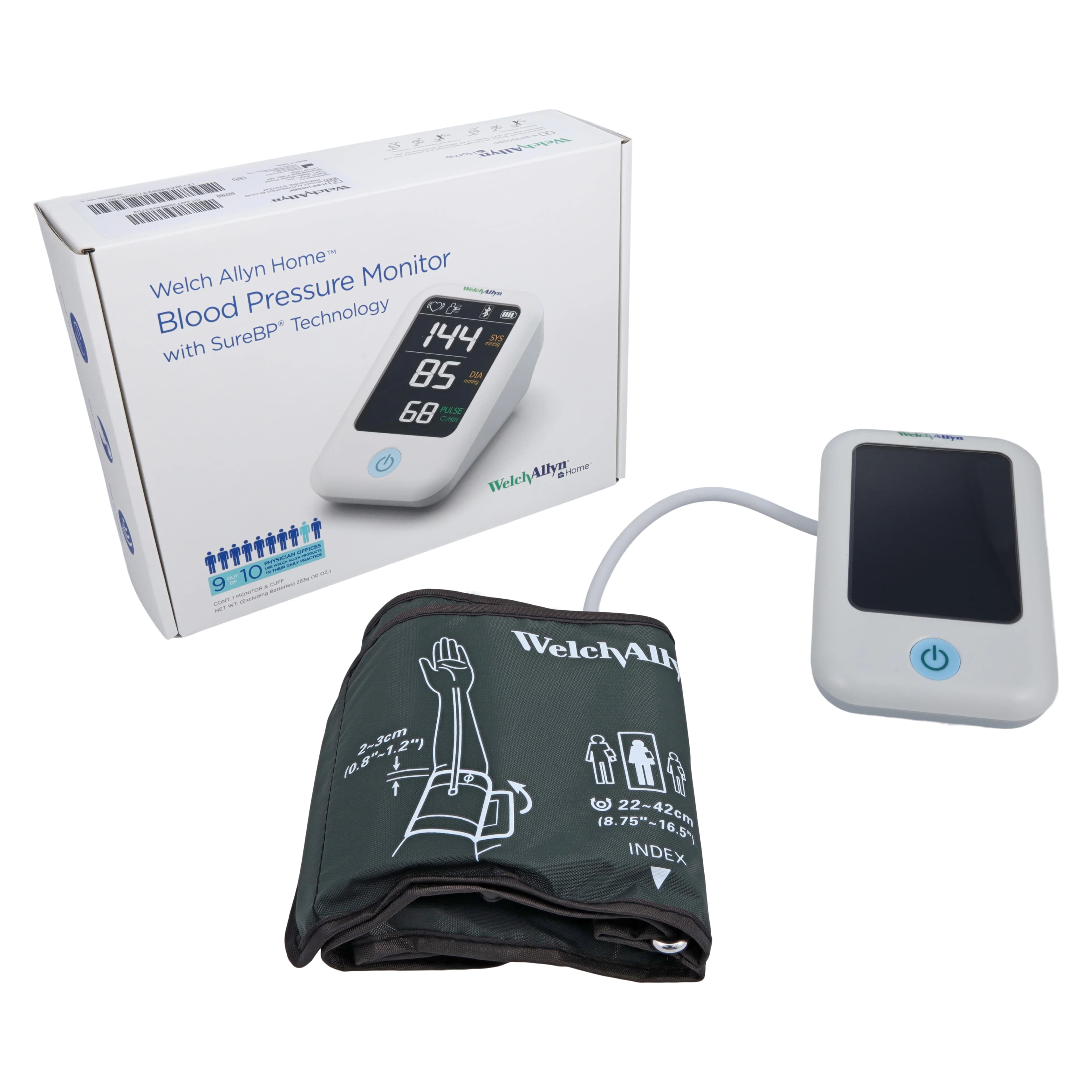 Welch Blood Pressure Monitor Home, Digital Display, Black/White thumbnail 2