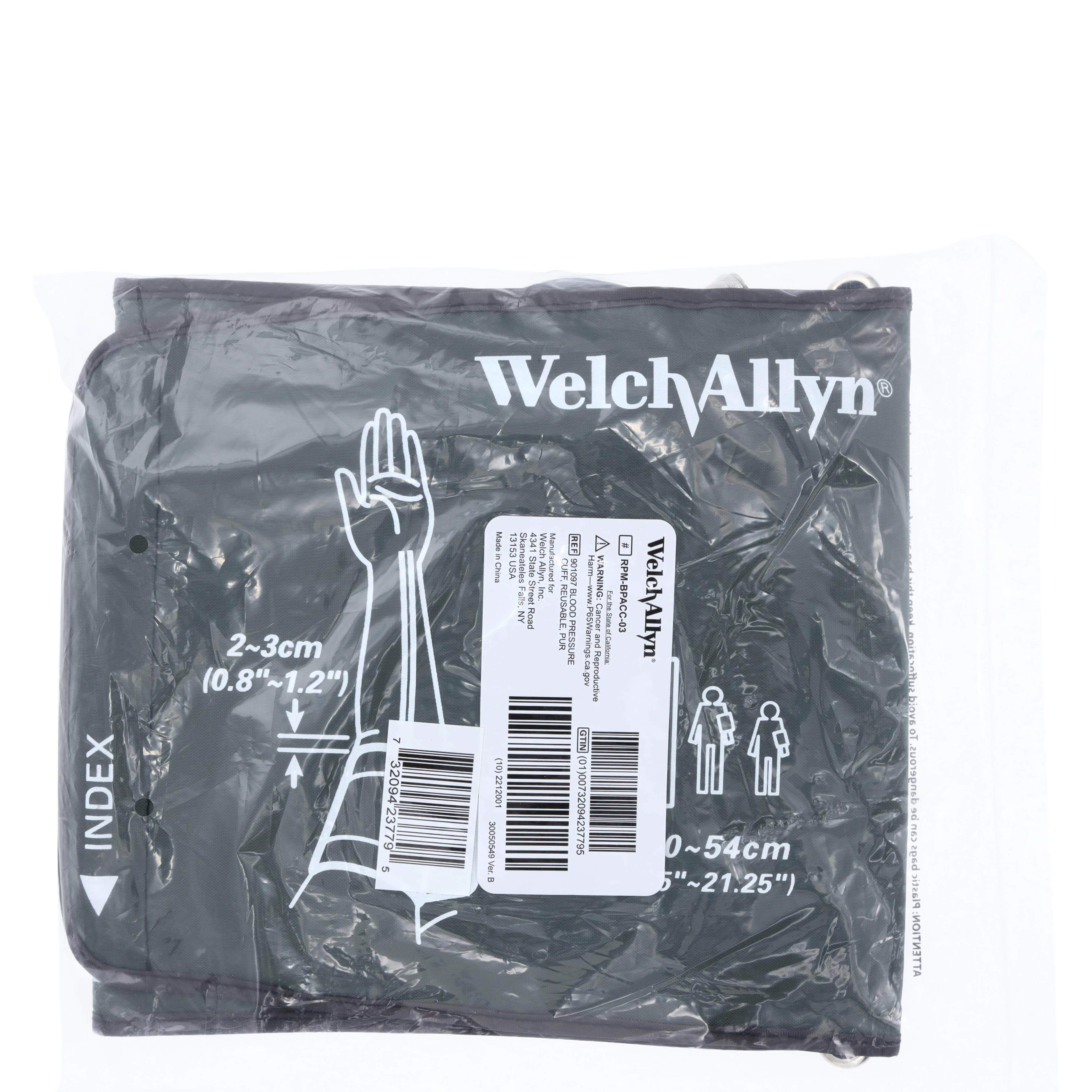 Welch Allyn SureBP Blood Pressure Cuff, X-Large, Adult Home, 40-54 cm, Black, Each thumbnail 4