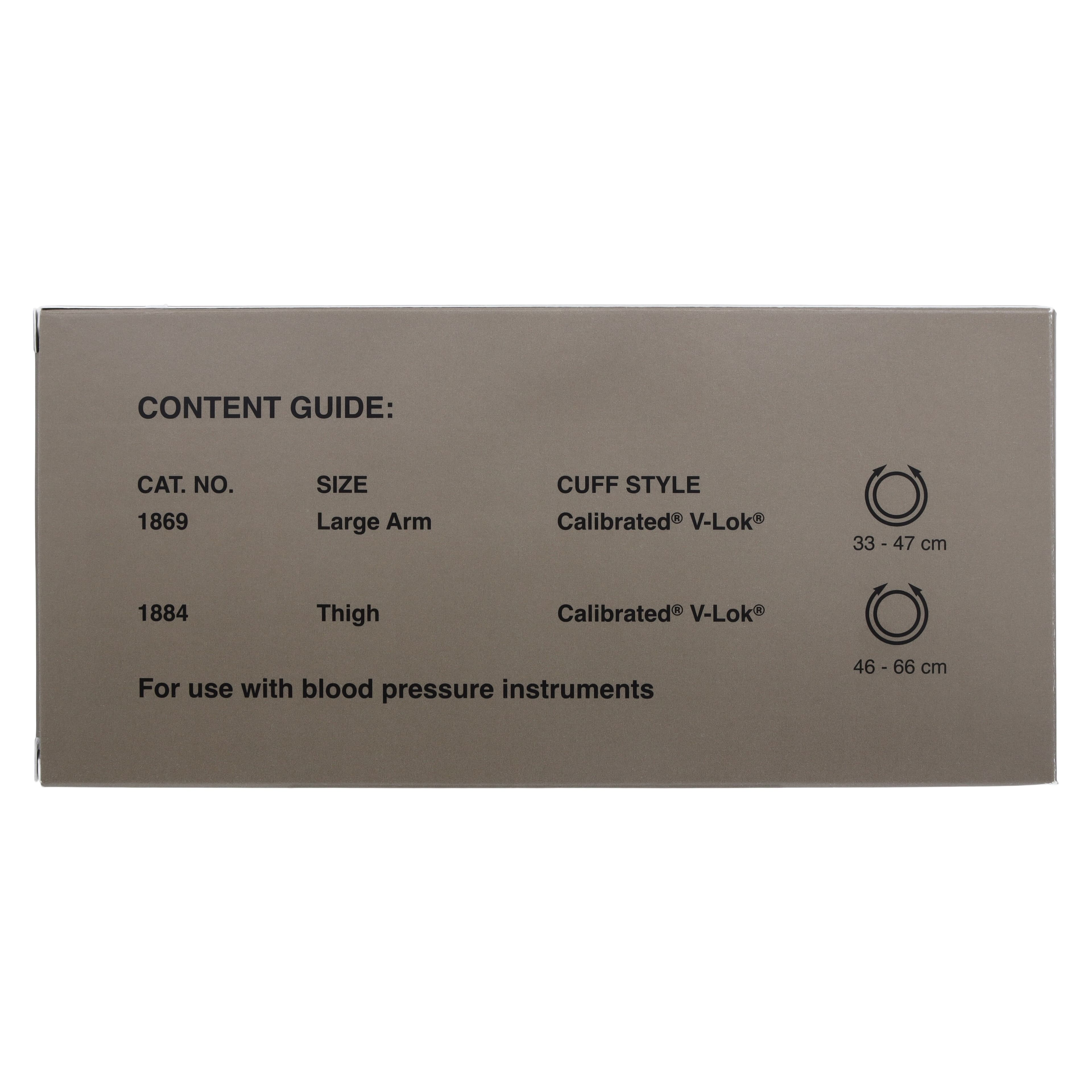 W.A. Baum Calibrated V-Lok Blood Pressure Cuff with Inflation Bag, Size 12 Medium, Blue, Latex, Each thumbnail 5