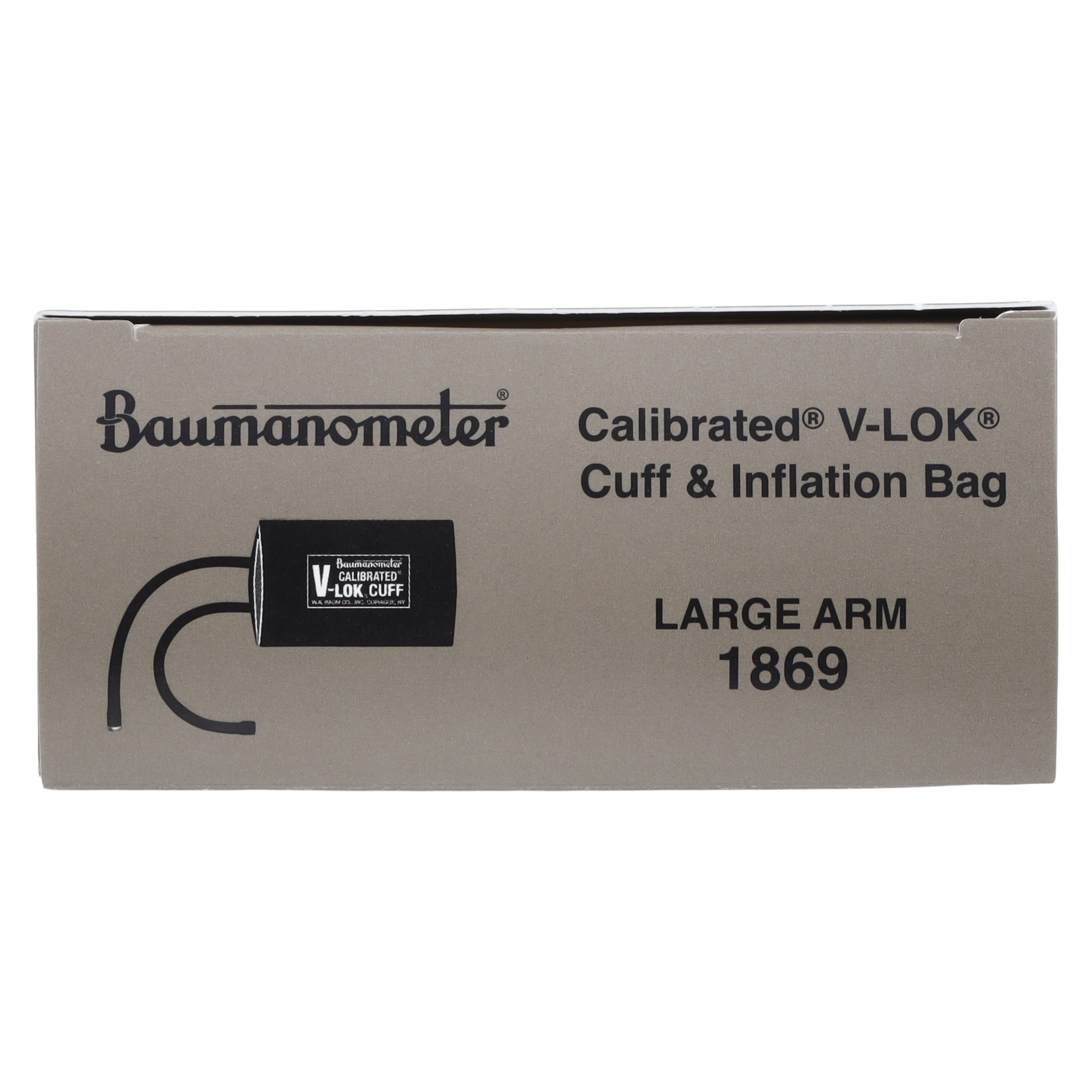 W.A. Baum Calibrated V-Lok Blood Pressure Cuff with Inflation Bag, Size 12 Medium, Blue, Latex, Each thumbnail 6