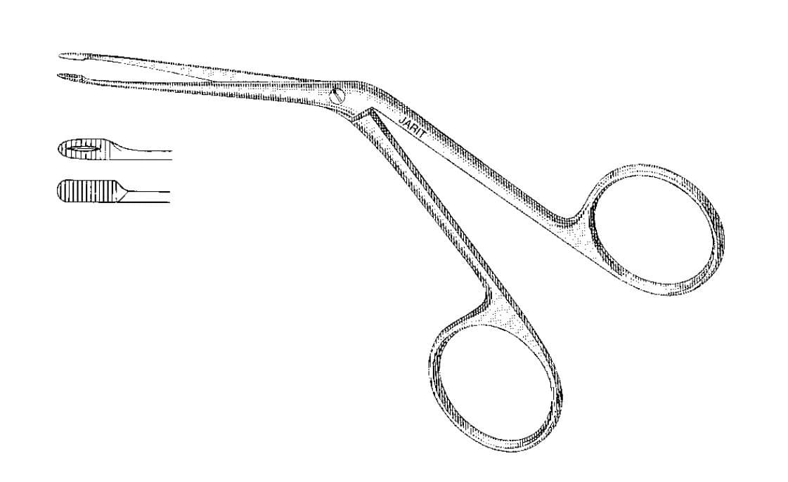 Jarit Hartman Dressing Forceps, 2.5" (2-1/2"), Non-Sterile, Each - Forcep Hartman Ear Drss 2.5" - Image 1
