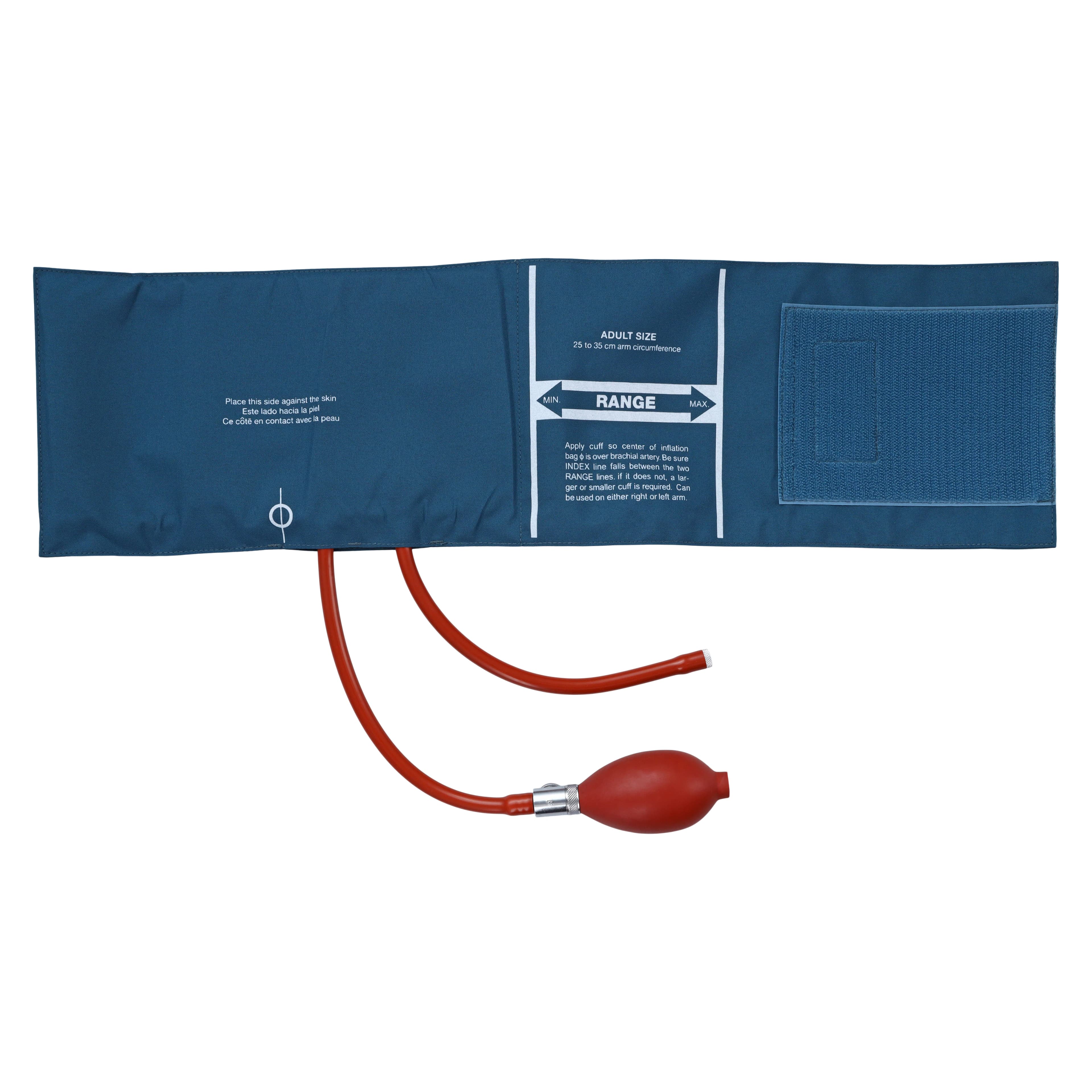 W.A. Baum V-Lok Calibrated Blood Pressure Inflation System, Adult, Medium, Blue, Latex-Free, Each thumbnail 3