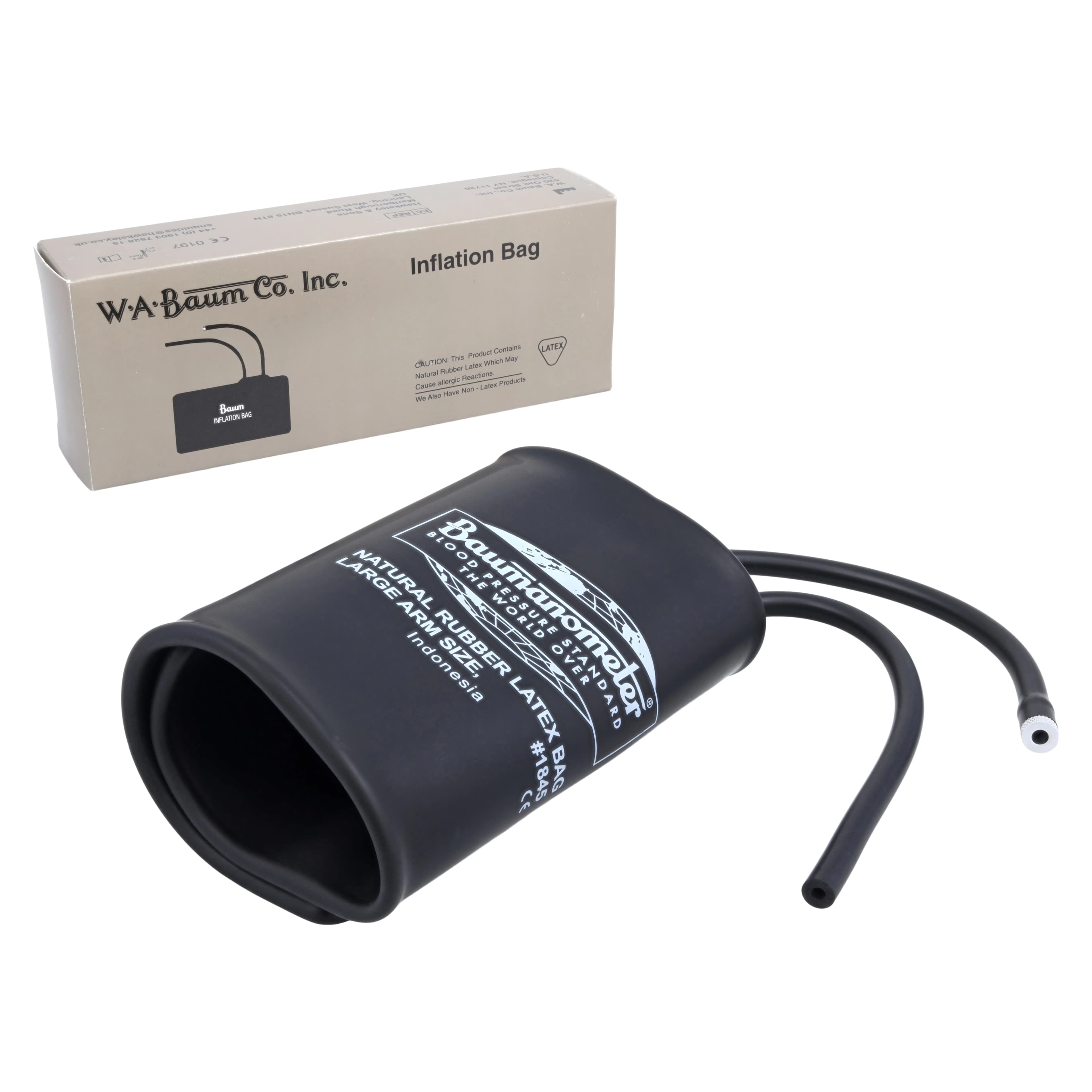 Baumomanometer Inflation Bladder, Black Latex, for Blood Pressure Cuff, Each - Bladder Only Latex - Image 1