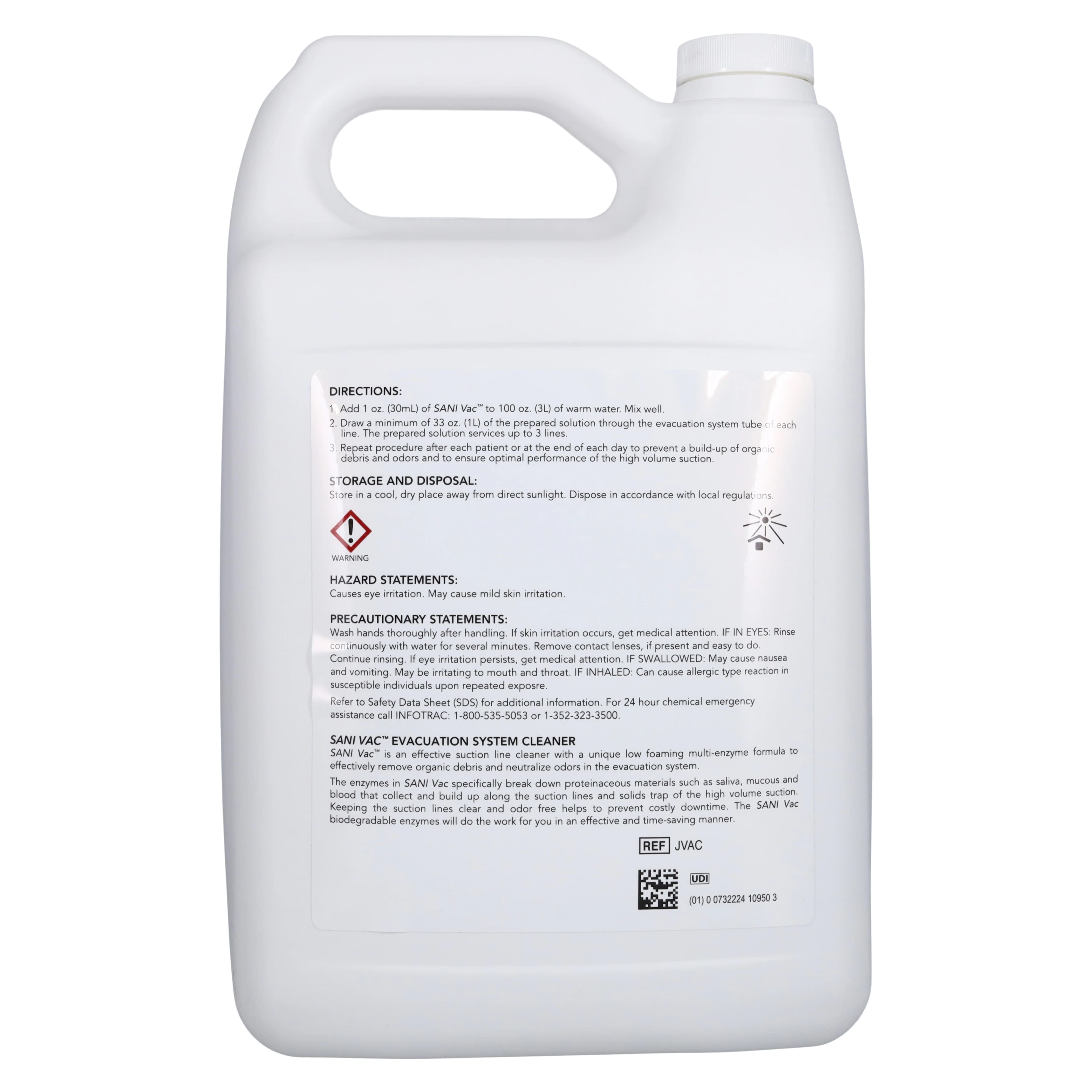 Crosstex Sani Vac Evacuation System Cleaner, 1 Gallon, JVAC thumbnail 2