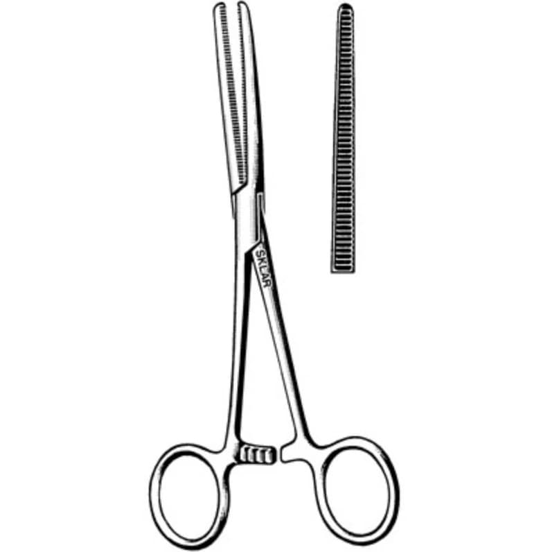 Sklar Rochester-Pean Hemostatic Forceps, Straight, 7-1/4", Stainless Steel, Non-Sterile, Each - Forcep Roch-Pean Hemostat - Image 1