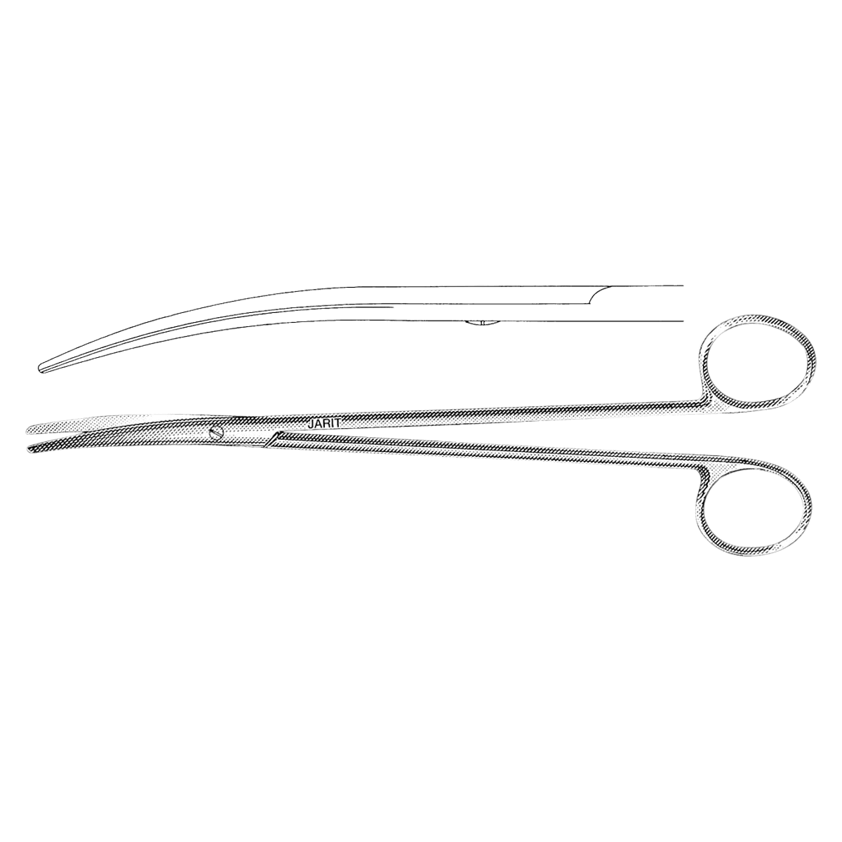 Miltex Lillie Scissors, Curved, 8" (20 cm), Each - Scissors Tonsil Lillie - Image 1