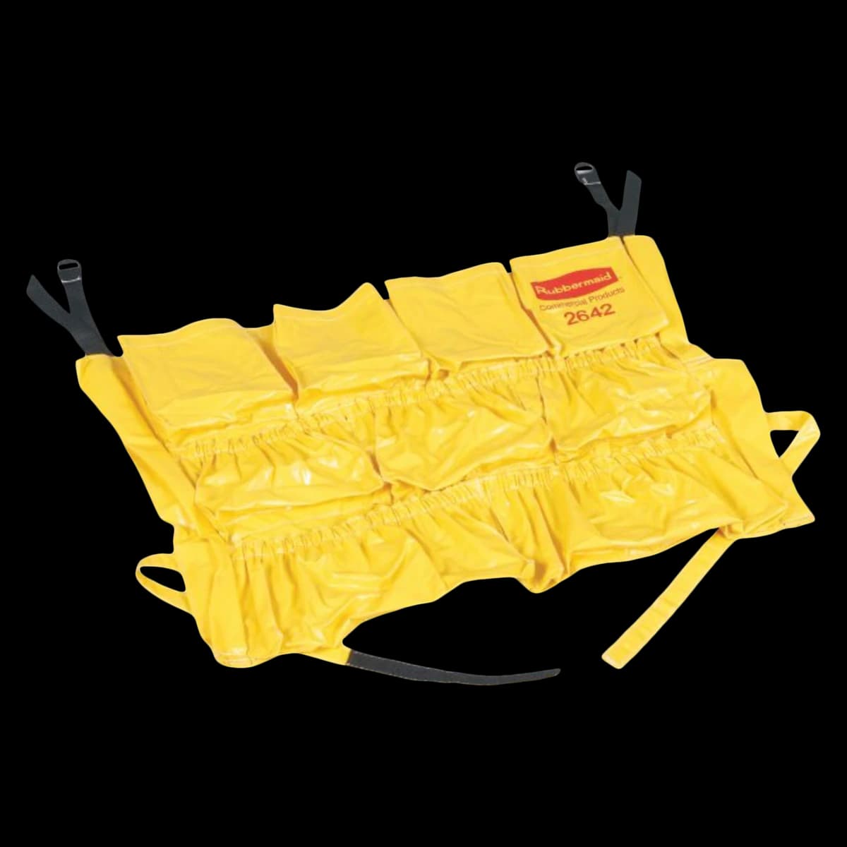 Brute Bag Caddy, Heavy-Duty Nylon/Vinyl with Pockets, for 32/44 gal Containers, 6/Case - Caddy f/ Waste Cans - Image 1