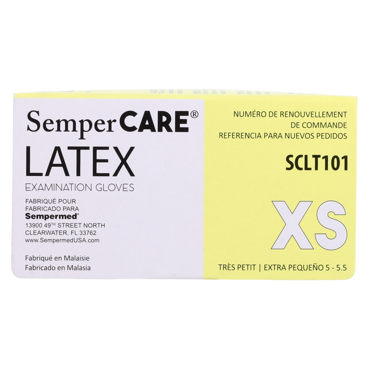 SemperCare® Latex Exam Gloves, Powder Free, Non-Sterile, Extra Small, Cream, 100/Box thumbnail 8