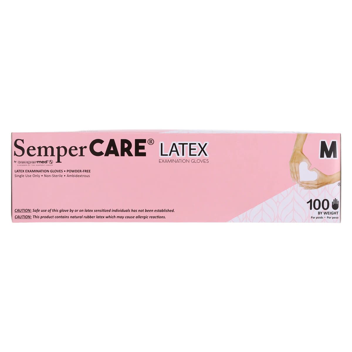 SemperCare® Latex Exam Gloves, Powder Free, Non-Sterile, Medium, Cream, 100/Box thumbnail 5