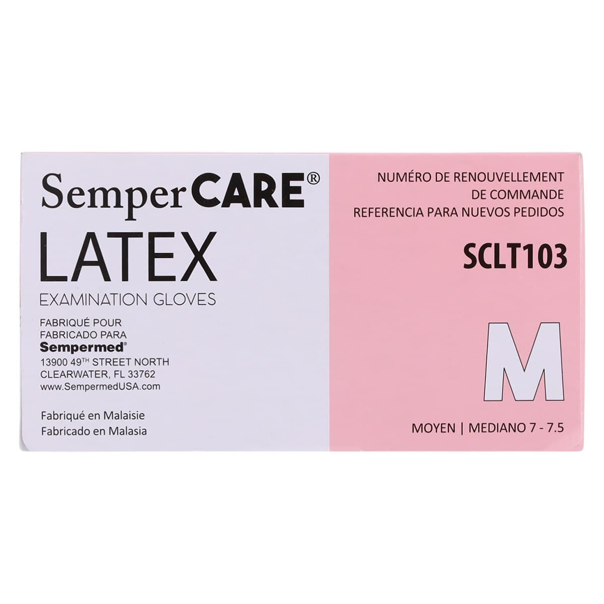 SemperCare® Latex Exam Gloves, Powder Free, Non-Sterile, Medium, Cream, 100/Box thumbnail 7
