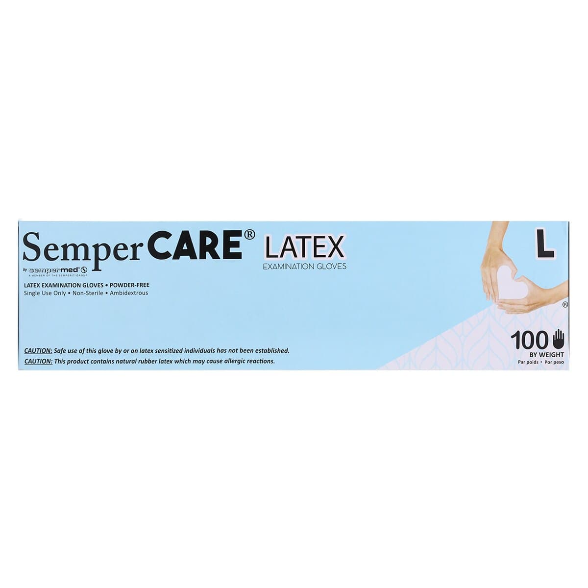 SemperCare® Latex Exam Gloves, Powder Free, Non-Sterile, Large, Cream, 100/Box thumbnail 5