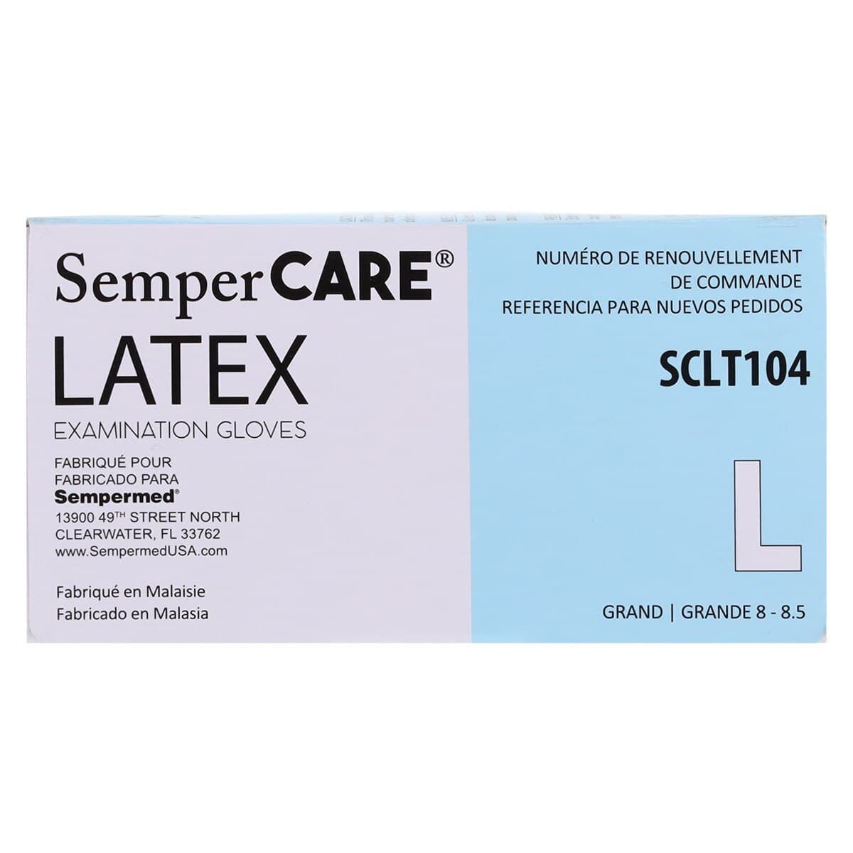 SemperCare® Latex Exam Gloves, Powder Free, Non-Sterile, Large, Cream, 100/Box thumbnail 7