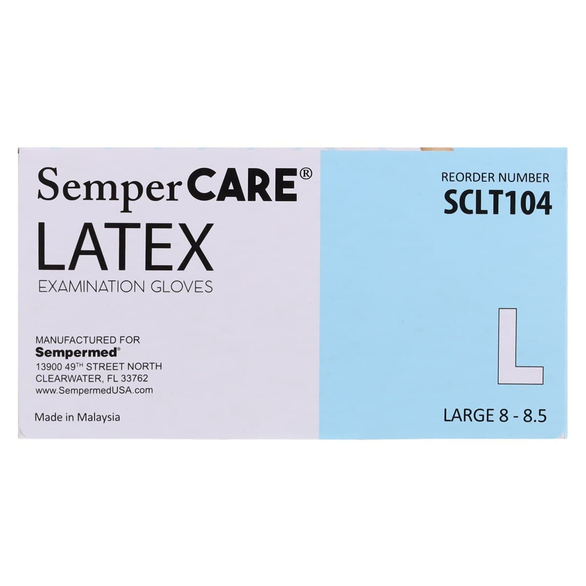 SemperCare® Latex Exam Gloves, Powder Free, Non-Sterile, Large, Cream, 100/Box thumbnail 8