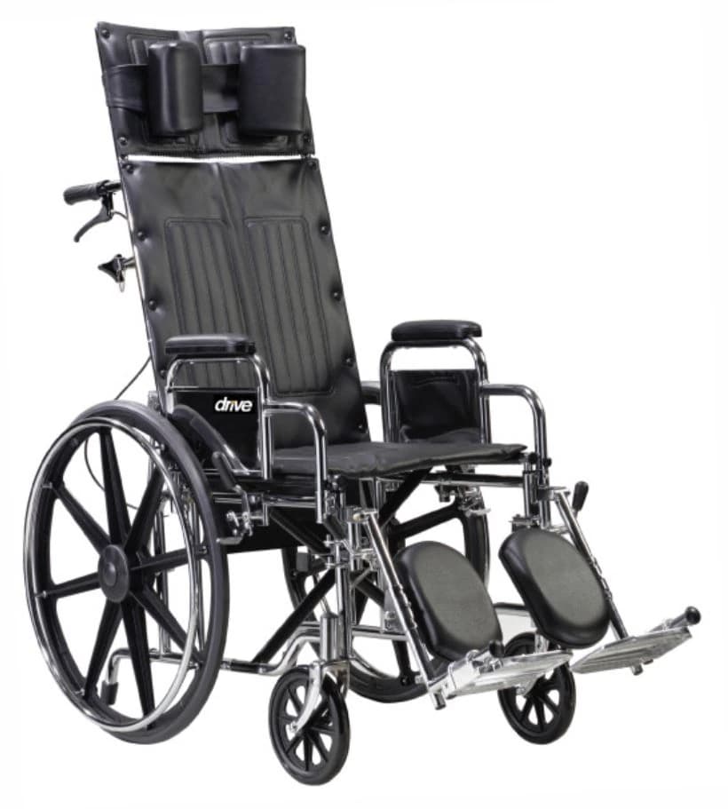 Drive Medical Designs Sentra HD Reclining Wheelchair, 22" Seat, 450 lb Capacity - Wheelchair Reclining 22" - Image 1
