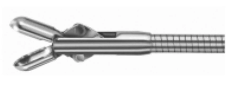 BR Surgical Hysteroscopy Biopsy Spoon, Flexible Double Jaws, 40cm, German Stainless Steel - Spoon Biopsy Flx Double Jaws - Image 1