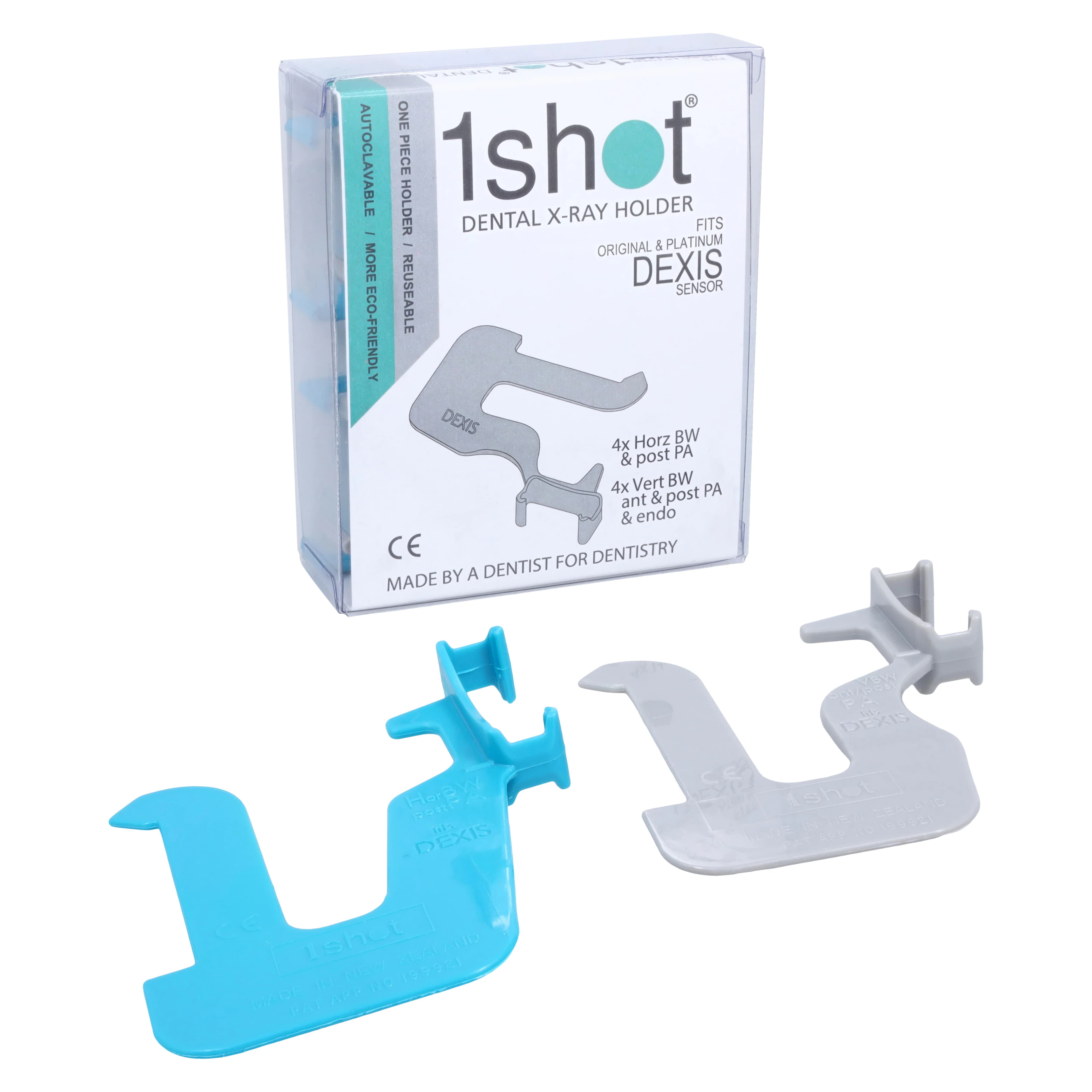 1 Shot Dexis Sensor Holder, Horizontal/Vertical, Teal/Silver, 8/Pk thumbnail 2