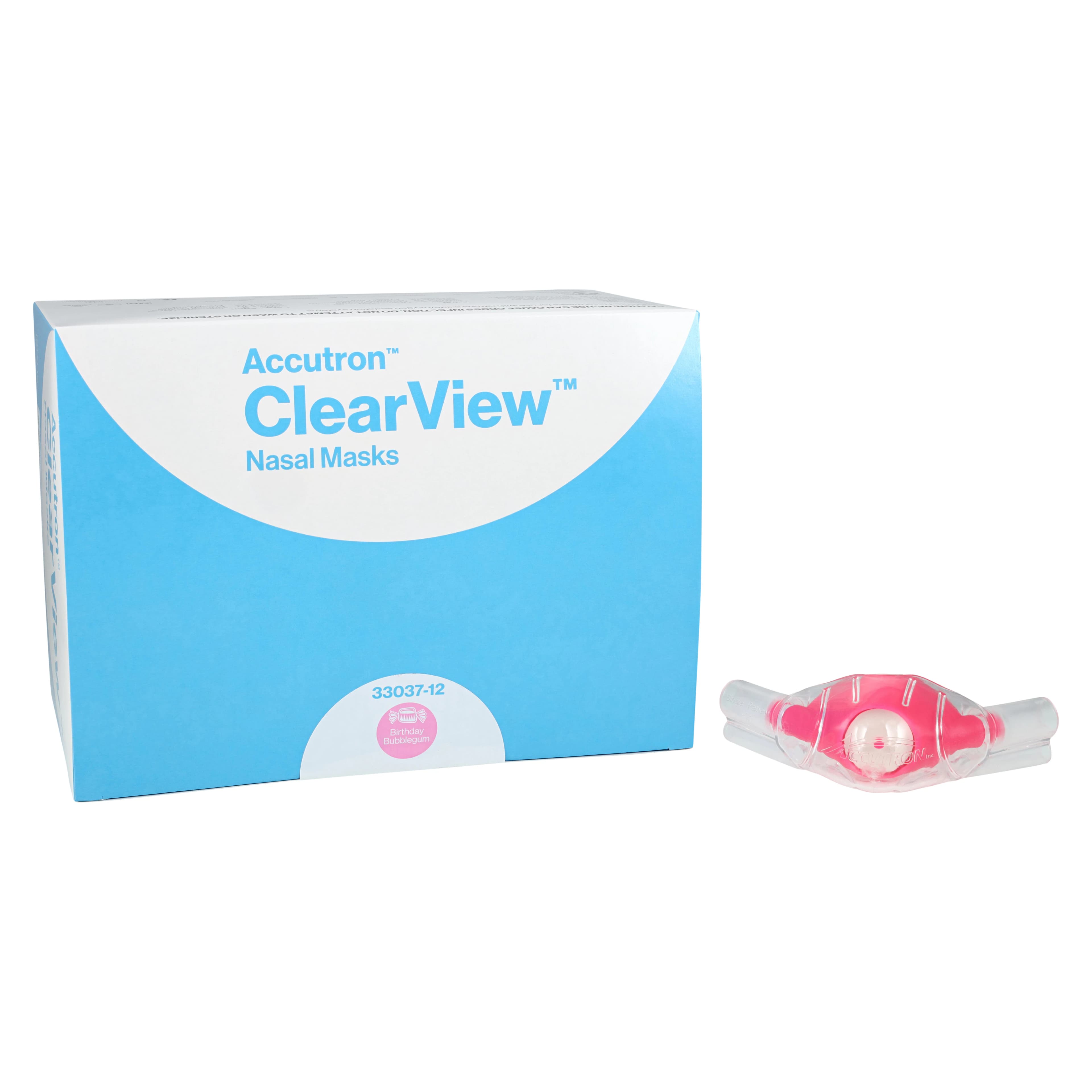Accutron ClearView Single-Use Nasal Hoods, Pediatric, Birthday Bubblegum, 12/Pk, 33037-12 - ClearView Nasal Hoods Pedo 12/Pk Bubblegum - Image 1